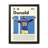 Aaron Donald: Rams Defensive Powerhouse - Canvas Wall Art
