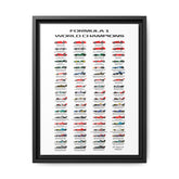 Formula 1 Champions Through the Decades: A Visual History of Motorsport Evolution, Racing Technology Progression - Canvas Wall Art