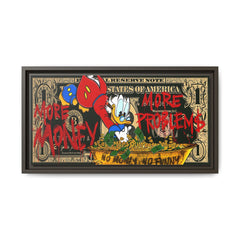 Duck Dynasty of Dollars: Pop Art Financial Critique, Graffiti Economics, Capitalist Commentary - Canvas Wall Art