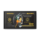 Cartoon Cash Remix: Looney Tunes Currency, Pop Culture Finance Art - Canvas Wall Art