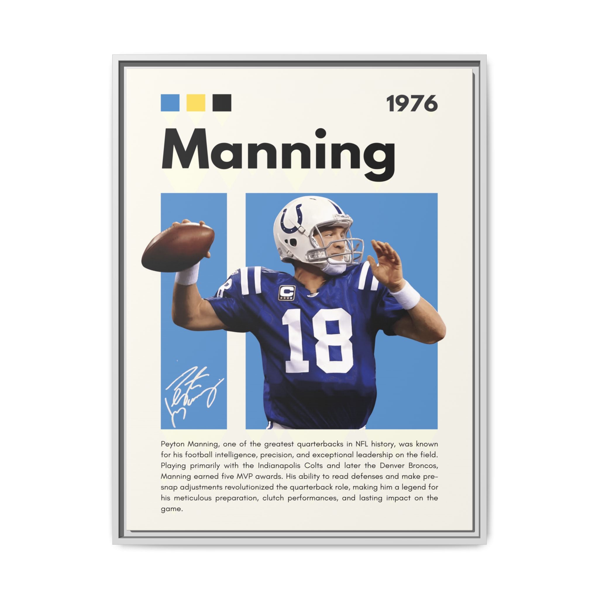 Peyton Manning: Gridiron Genius - Canvas Wall Art