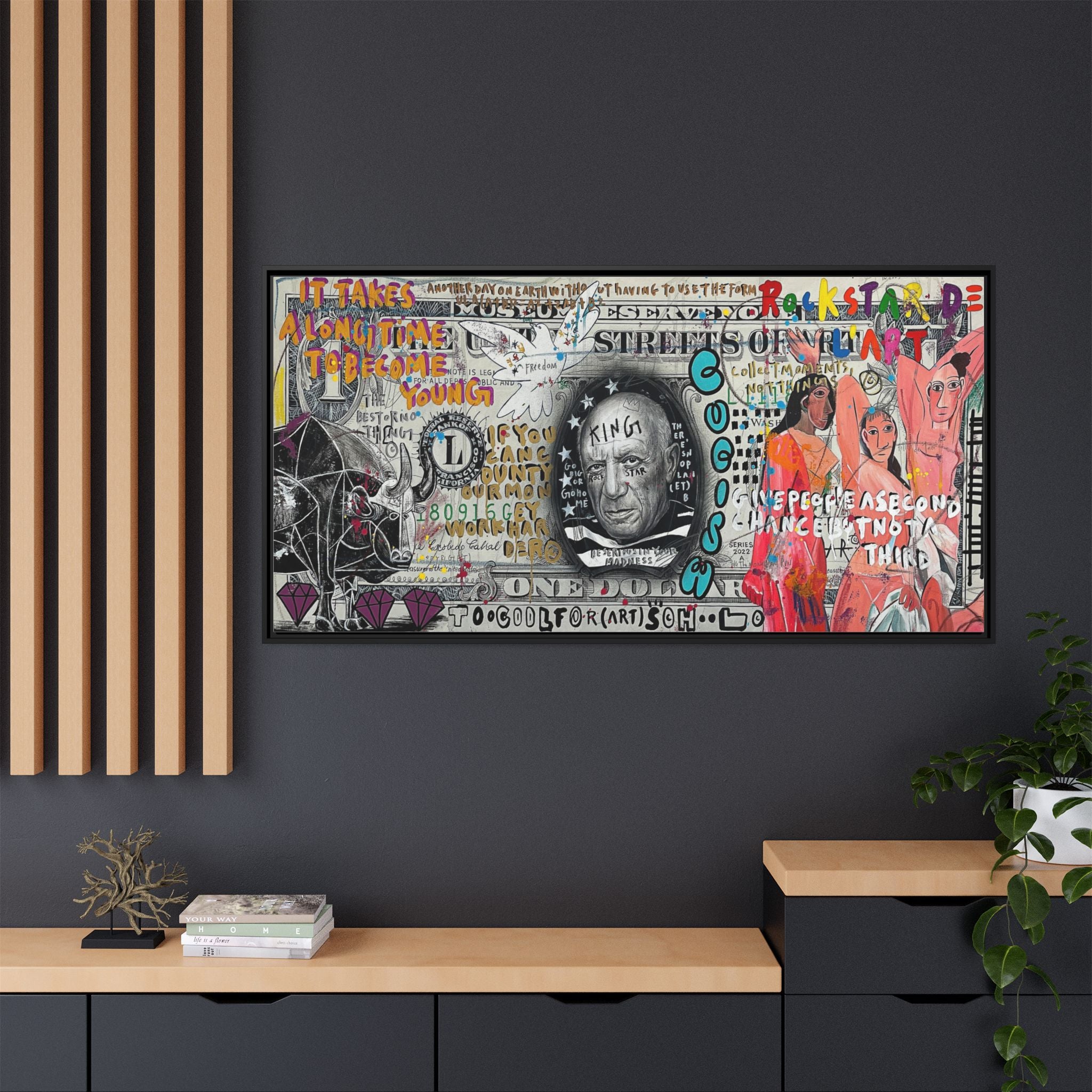 Cultural Remix: Pop Art Portrait, Street Art Legacy, Contemporary Expression - Canvas Wall Art