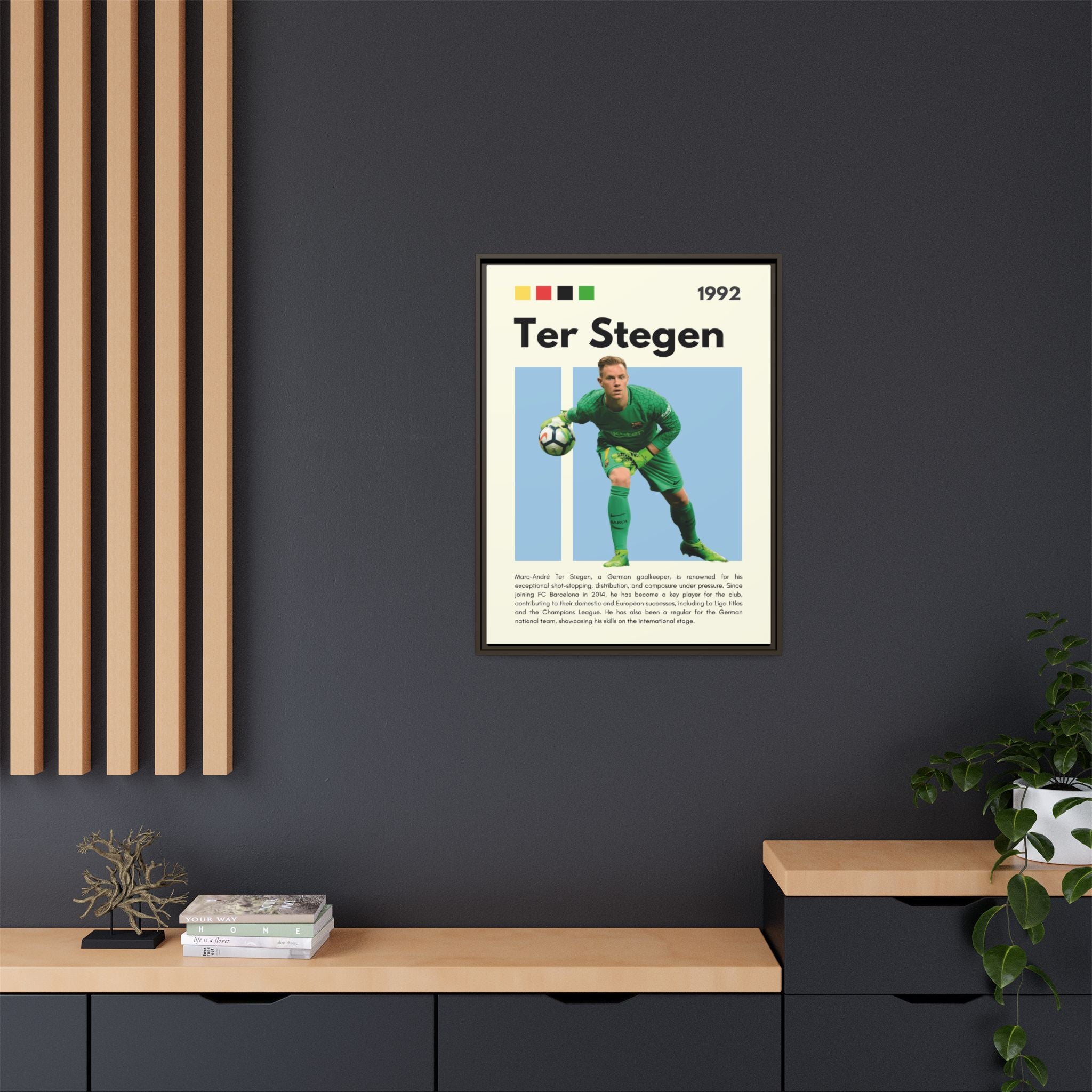 Ter Stegen: Guardian of Barcelona - Canvas Wall Art