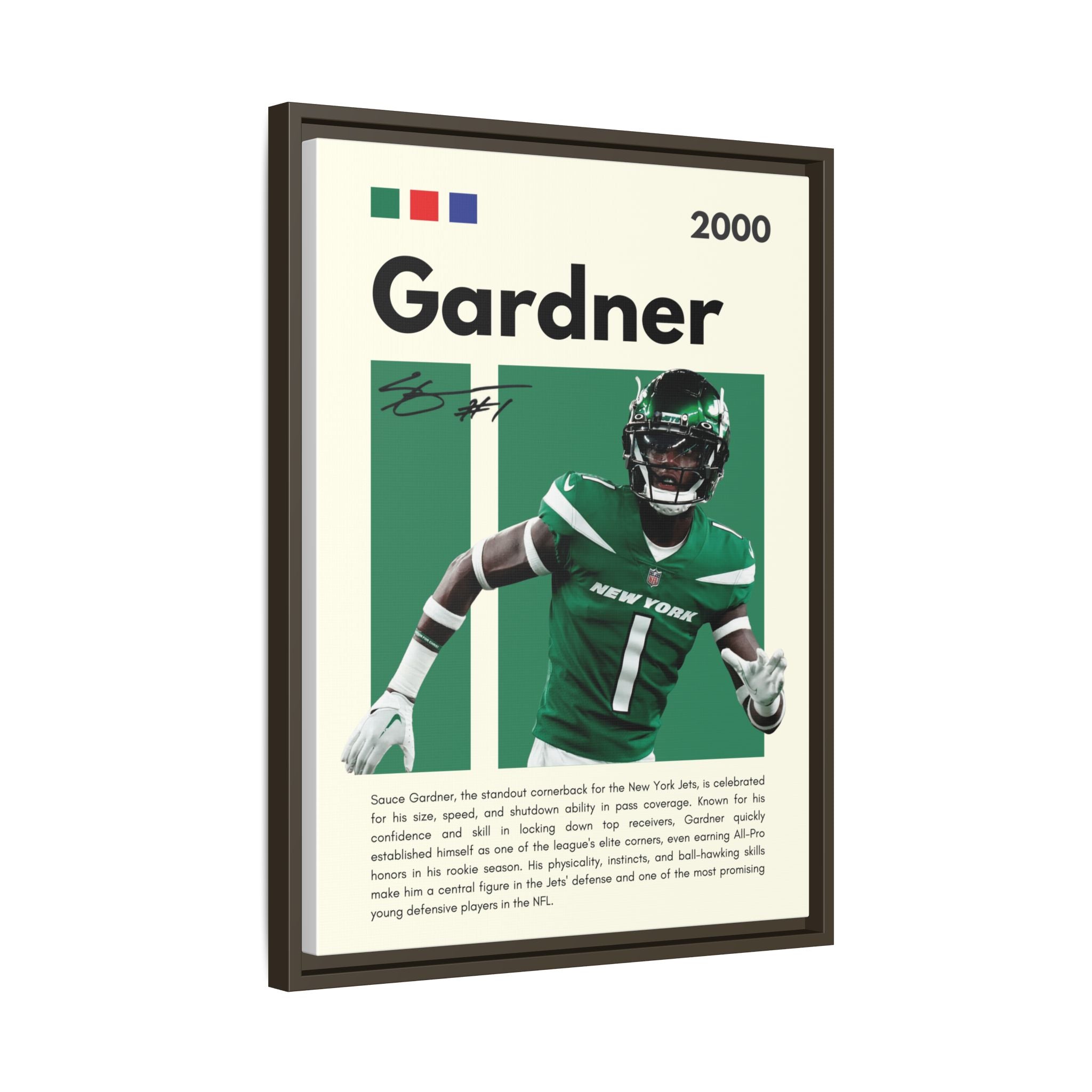 Sauce Gardner: Defensive Dynamo - Canvas Wall Art