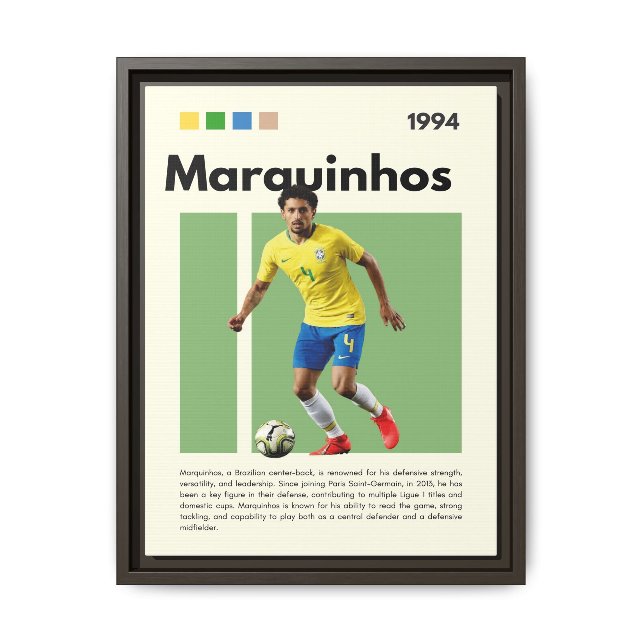 Marquinhos: Defensive Maestro - Canvas Wall Art