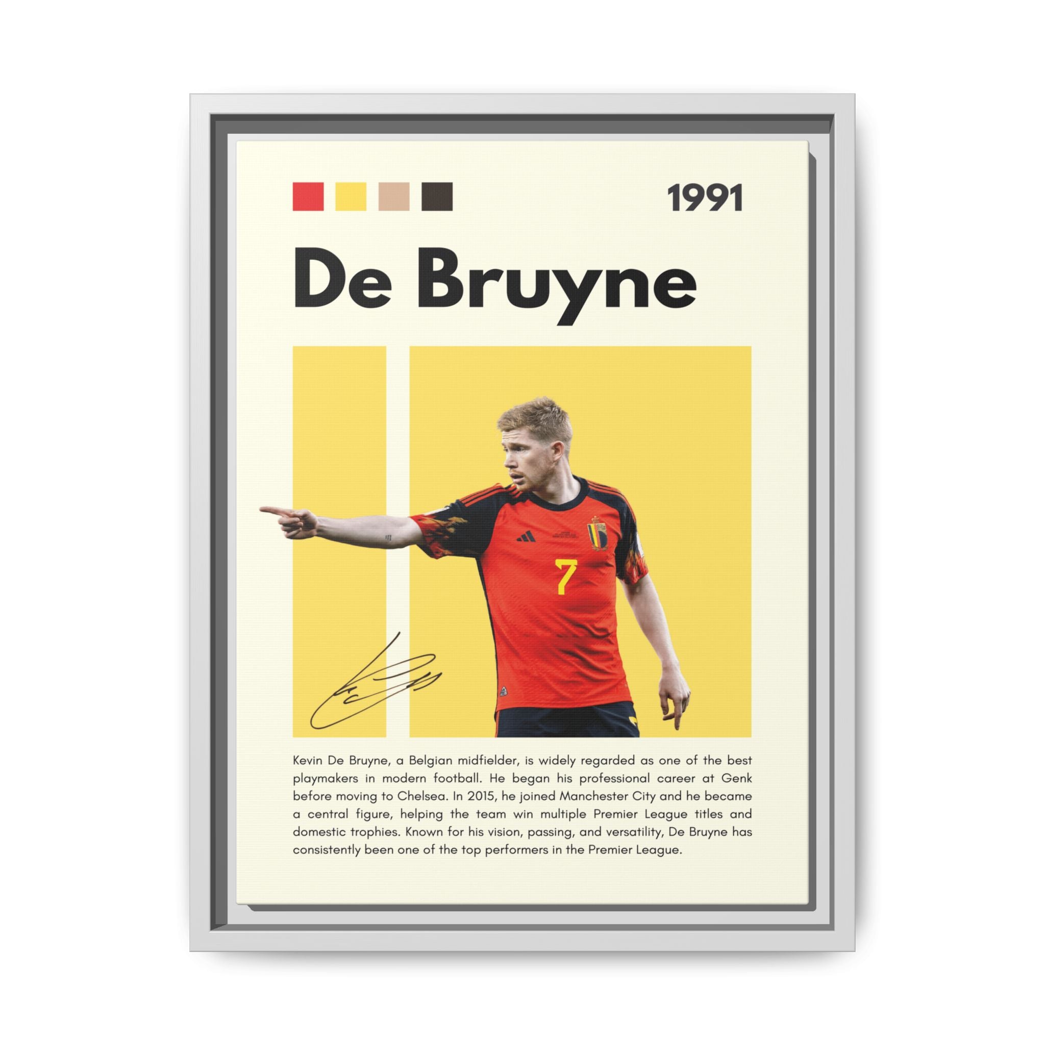 De Bruyne: Football's Maestro - Canvas Wall Art