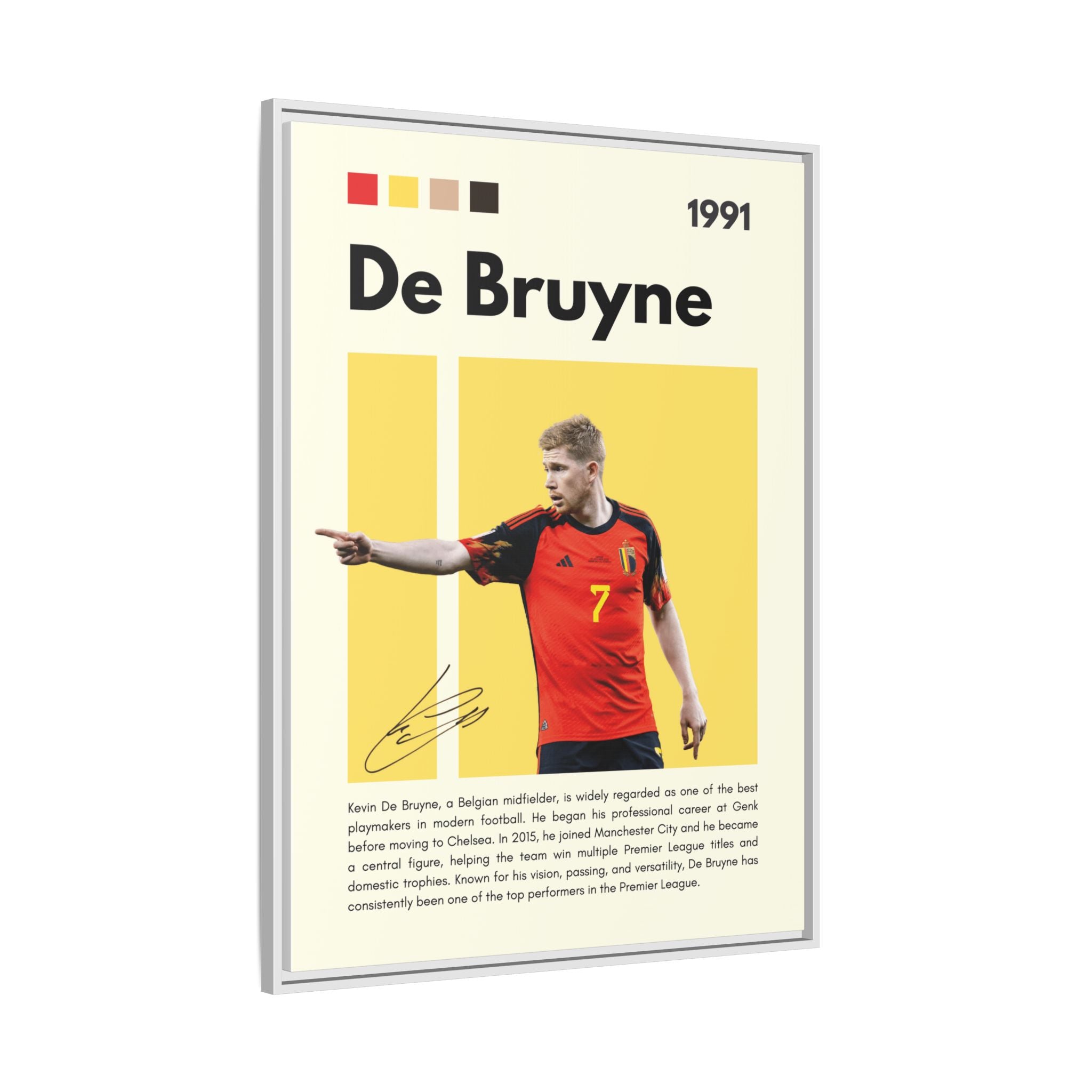 De Bruyne: Football's Maestro - Canvas Wall Art