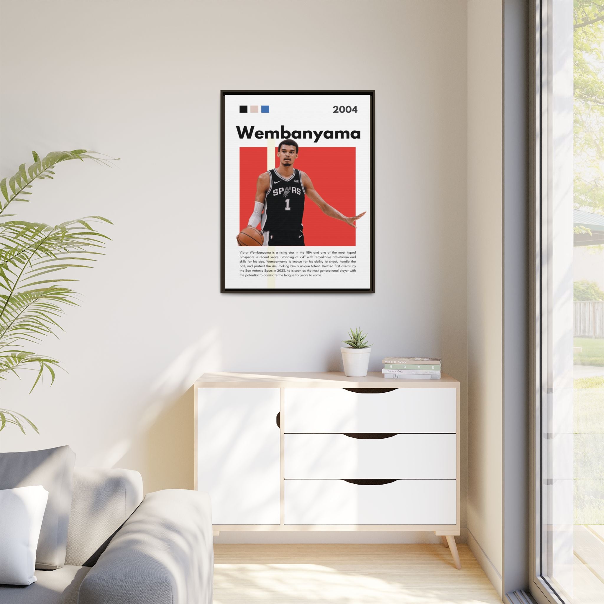 Wembanyama Rising - Canvas Wall Art