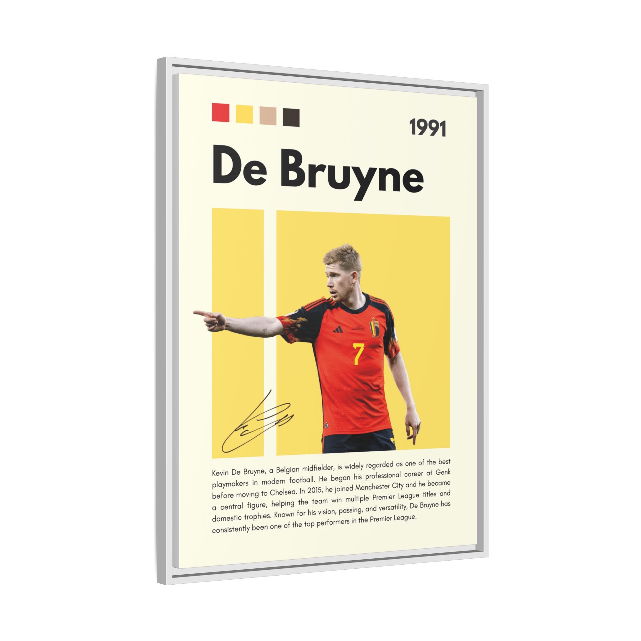 De Bruyne: Football's Maestro - Canvas Wall Art