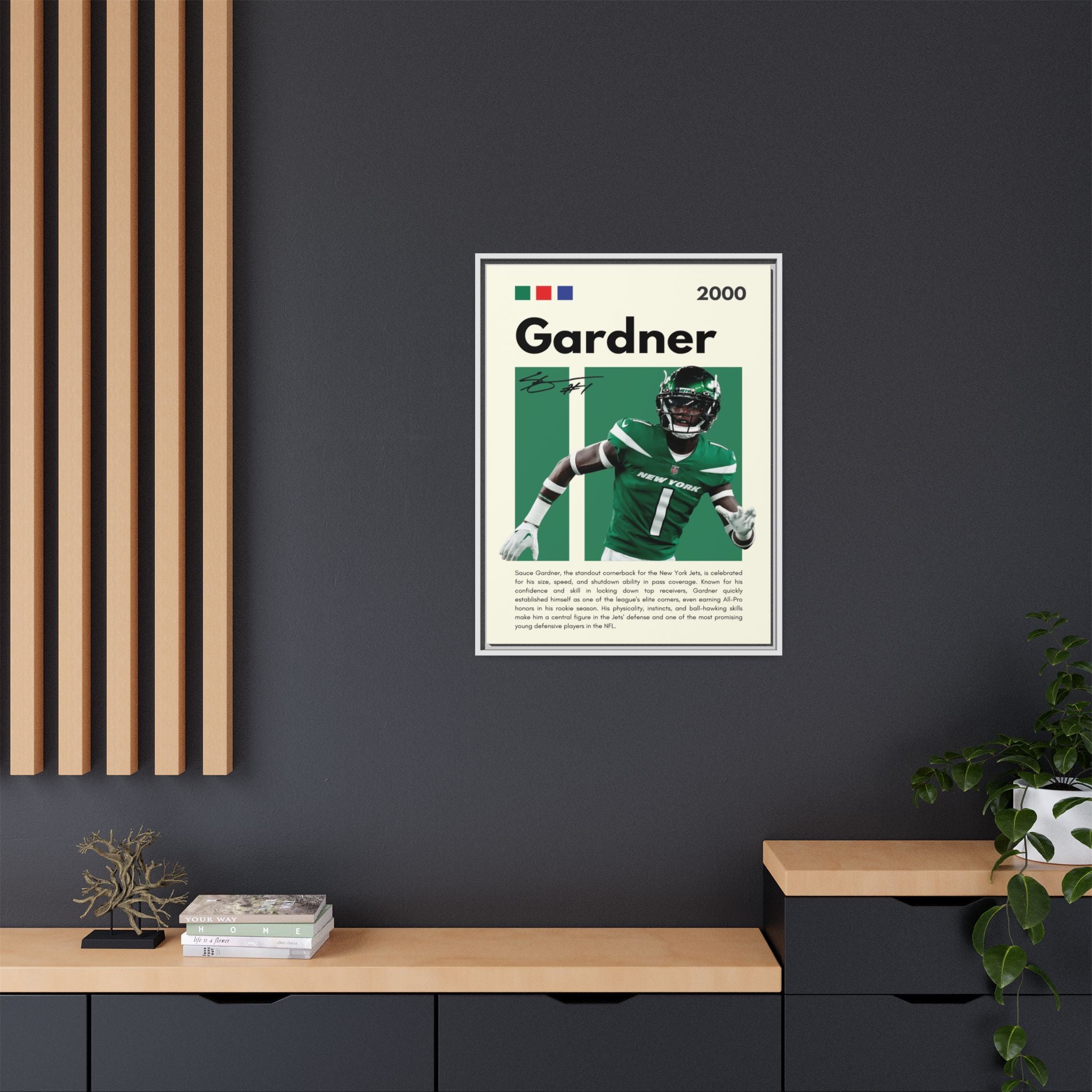 Sauce Gardner: Defensive Dynamo - Canvas Wall Art