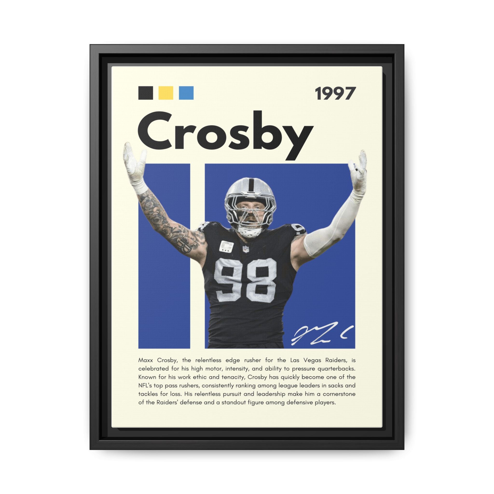 Maxx Crosby: Defensive Dynamo - Canvas Wall Art