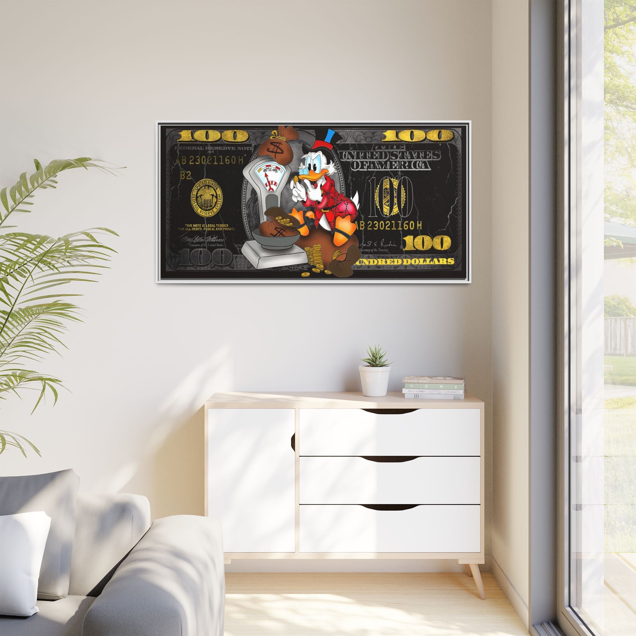 Wealth of Imagination: Disney Pop Art Economics, Financial Whimsy Visualization - Canvas Wall Art