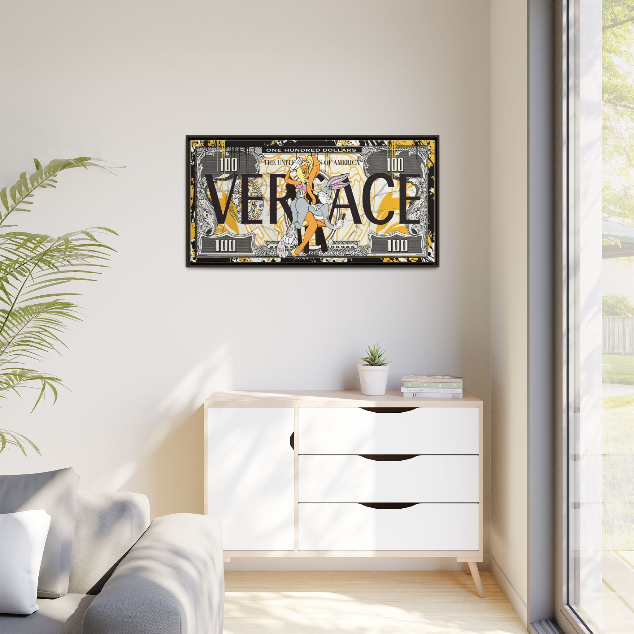 Bunny Benjamins: Pop Art Currency Remix, Looney Tunes Luxury Reimagined - Canvas Wall Art