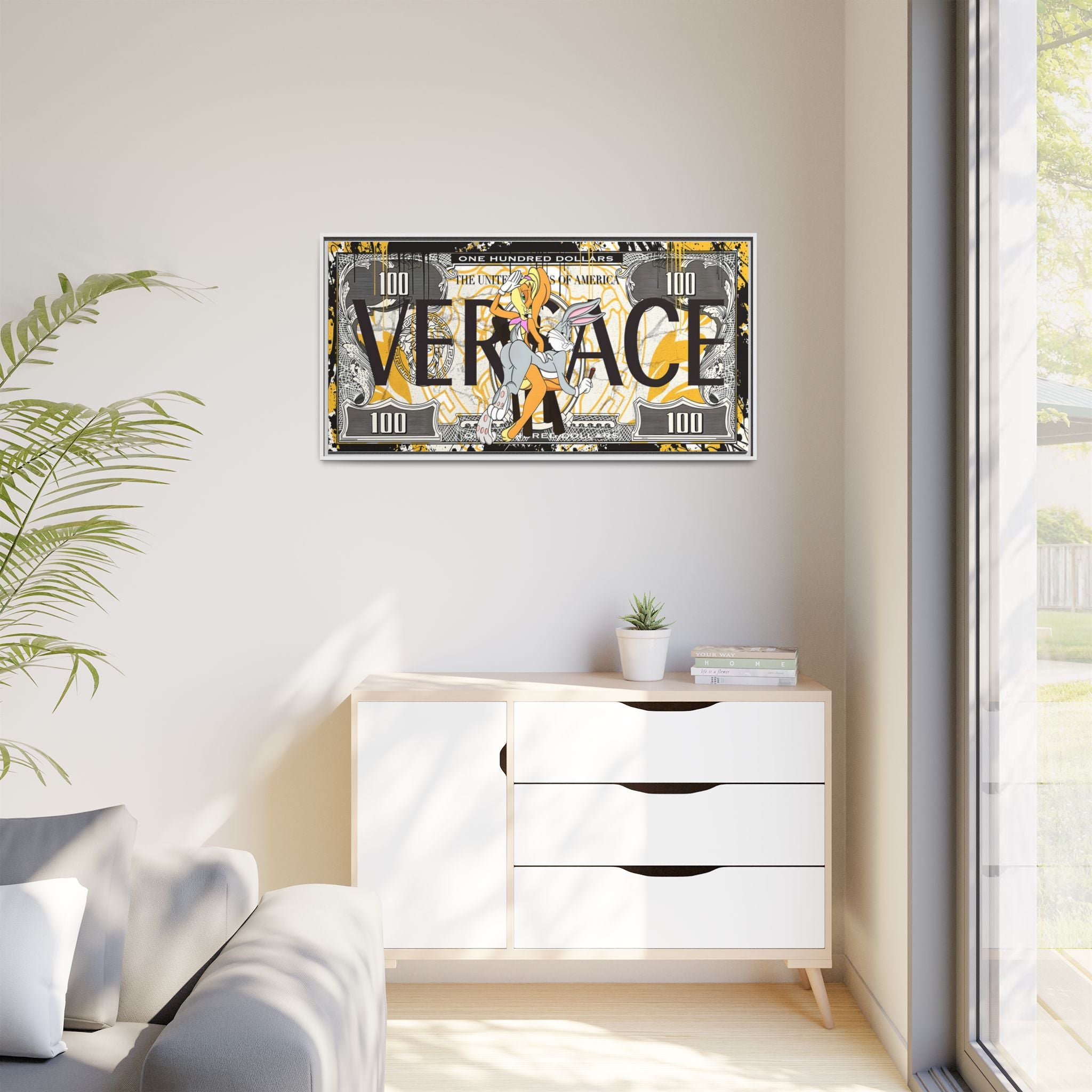 Bunny Benjamins: Pop Art Currency Remix, Looney Tunes Luxury Reimagined - Canvas Wall Art