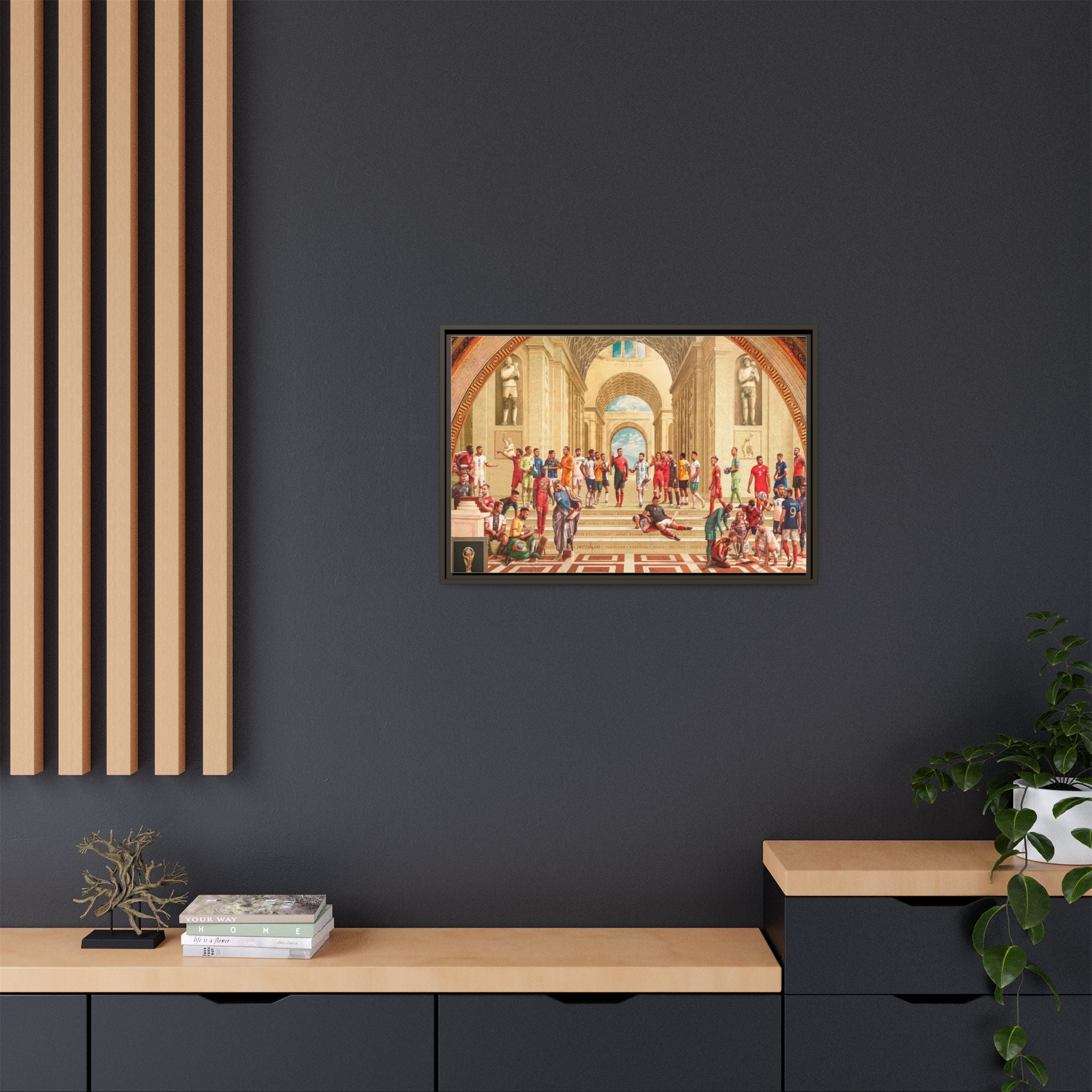 Pantheon of Football Glory: World Cup 2022 Immortalized, Global Soccer Legends Memorialized - Canvas Wall Art