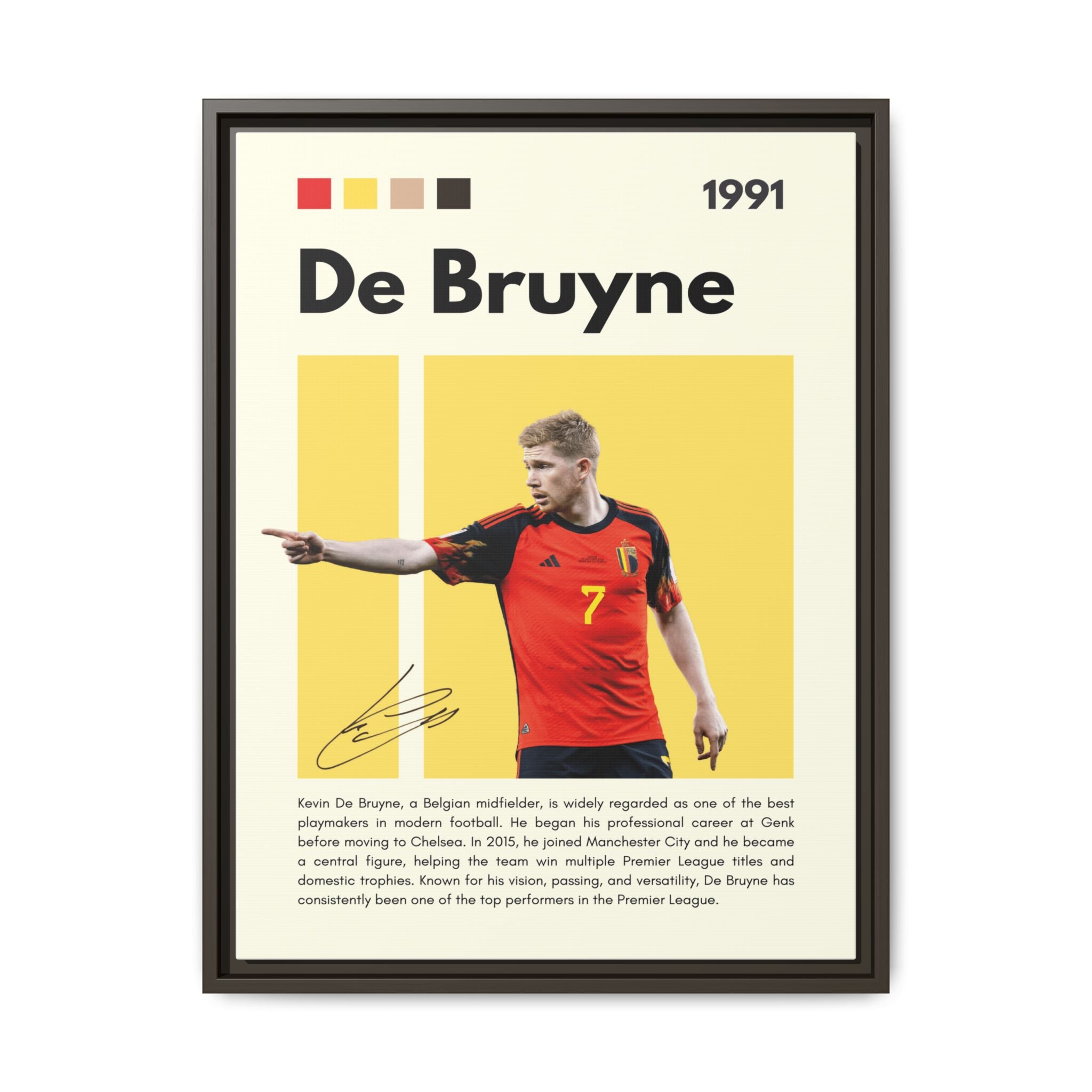 De Bruyne: Football's Maestro - Canvas Wall Art