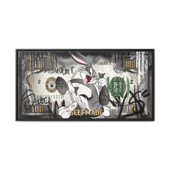 Bunny Benjamins: Pop Art Currency Remix, American Dream Iconography - Canvas Wall Art