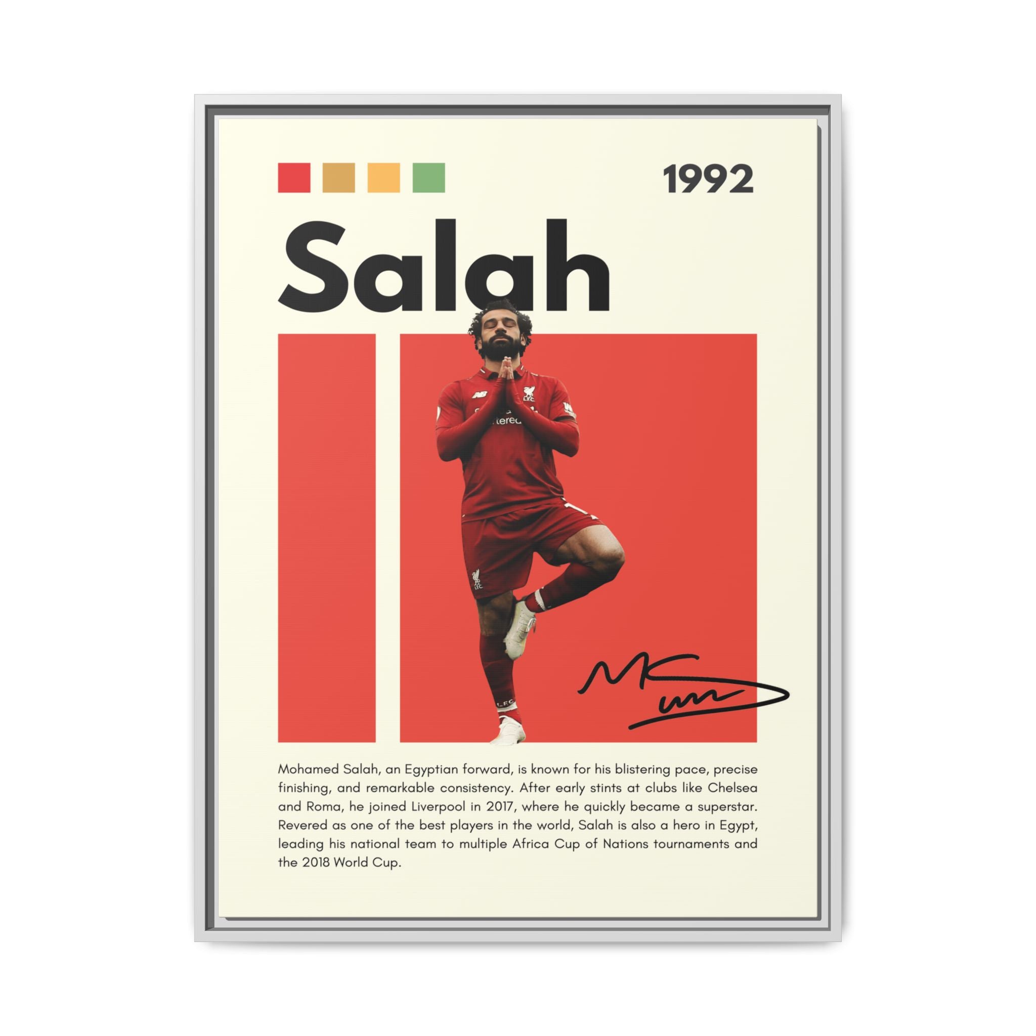 Mohamed Salah: Liverpool Legend
Egyptian King of Football
Salah's Blazing Red Journey
Iconic Forward - Canvas Wall Art