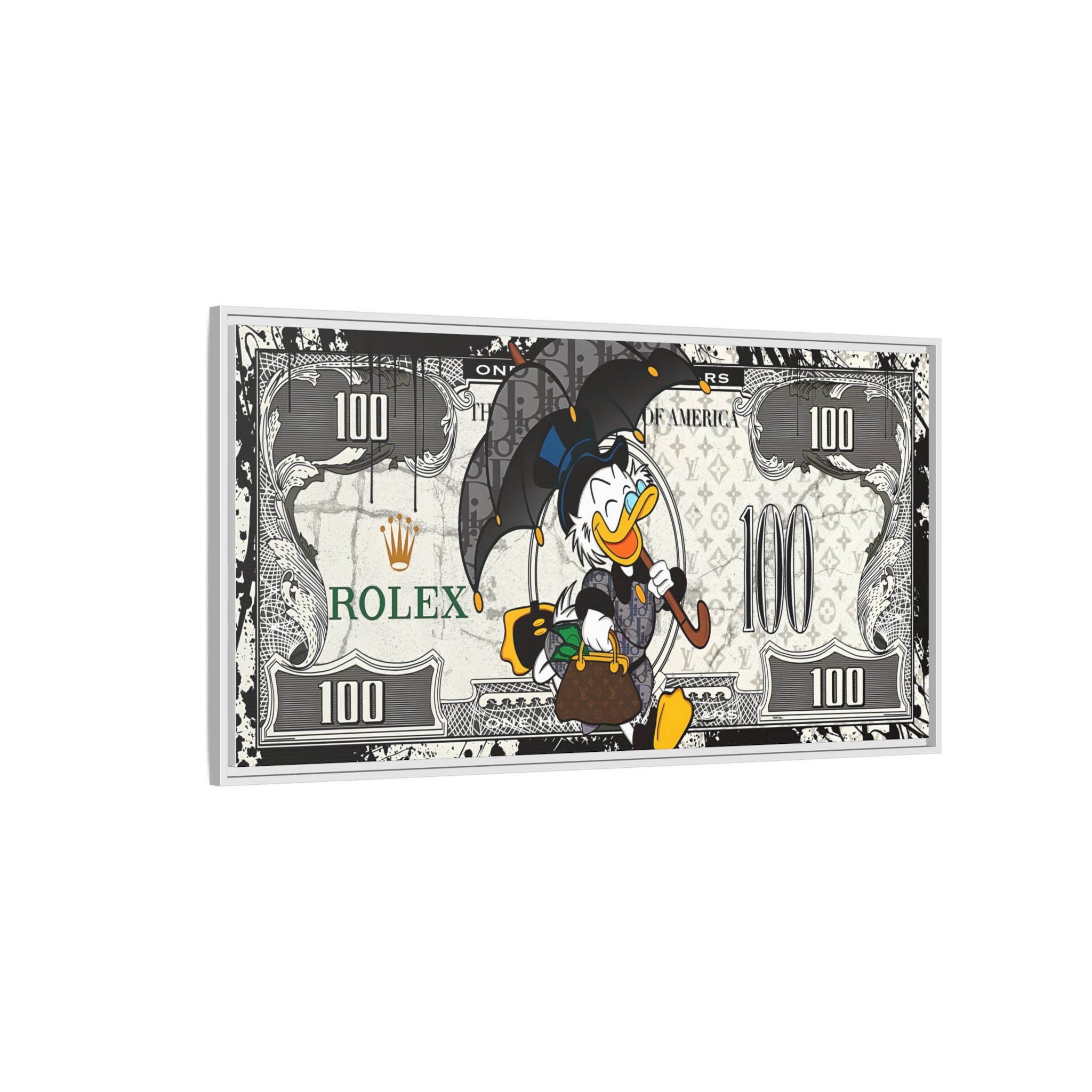 Duck Dynasty of Luxury: Pop Art Fashion Icon, Disney Meets High-End Branding, Urban Street Art Elegance - Canvas Wall Art