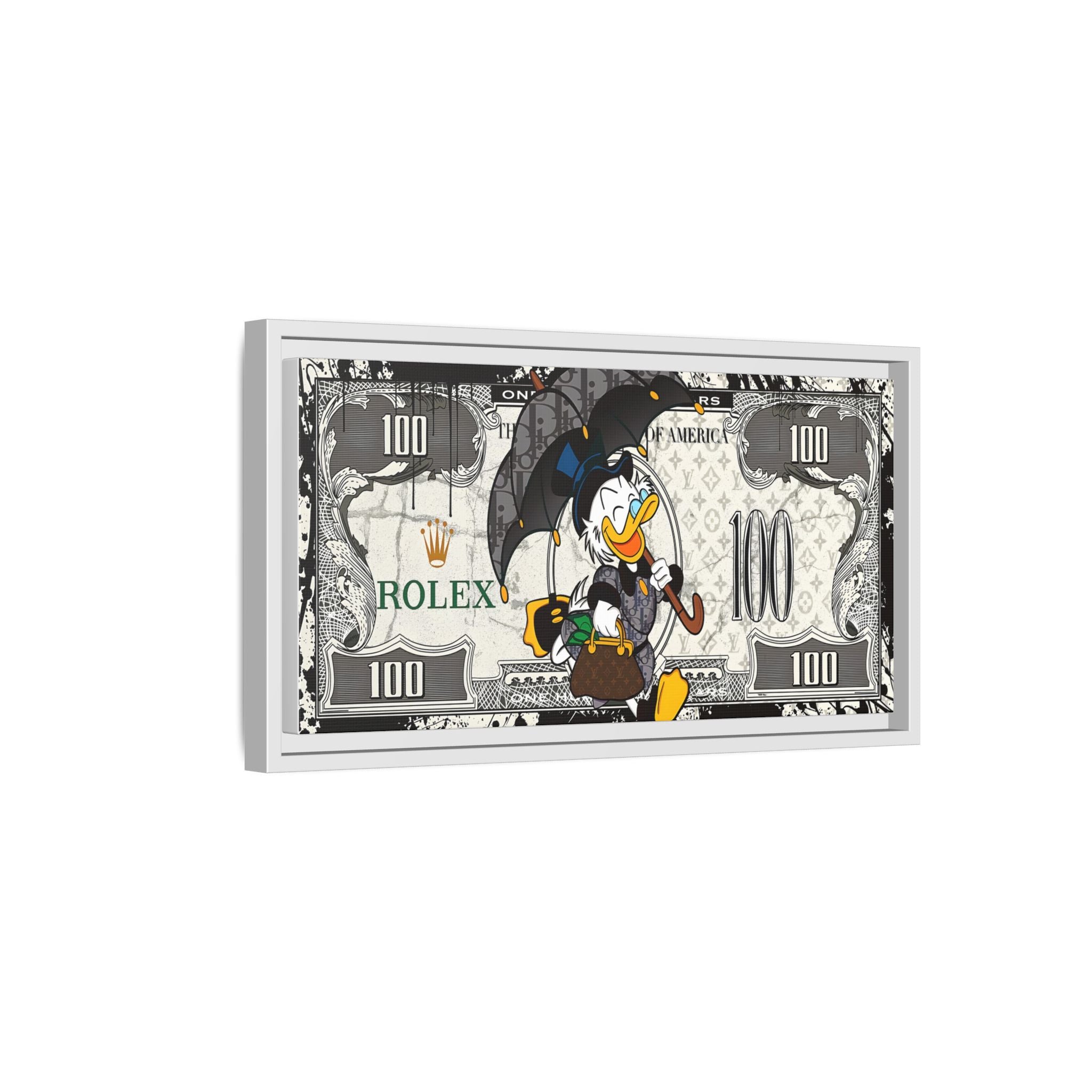 Duck Dynasty of Luxury: Pop Art Fashion Icon, Disney Meets High-End Branding, Urban Street Art Elegance - Canvas Wall Art