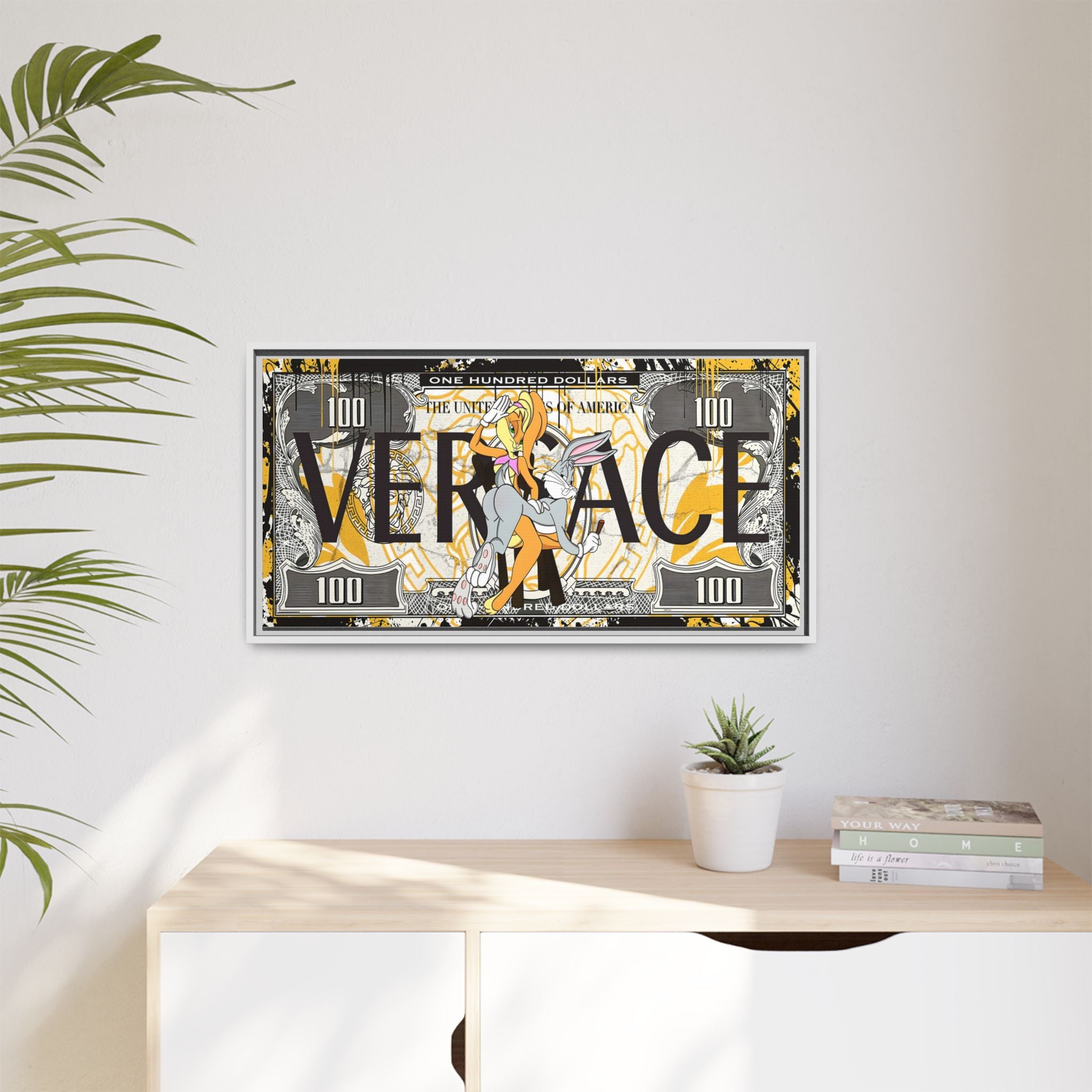 Bunny Benjamins: Pop Art Currency Remix, Looney Tunes Luxury Reimagined - Canvas Wall Art