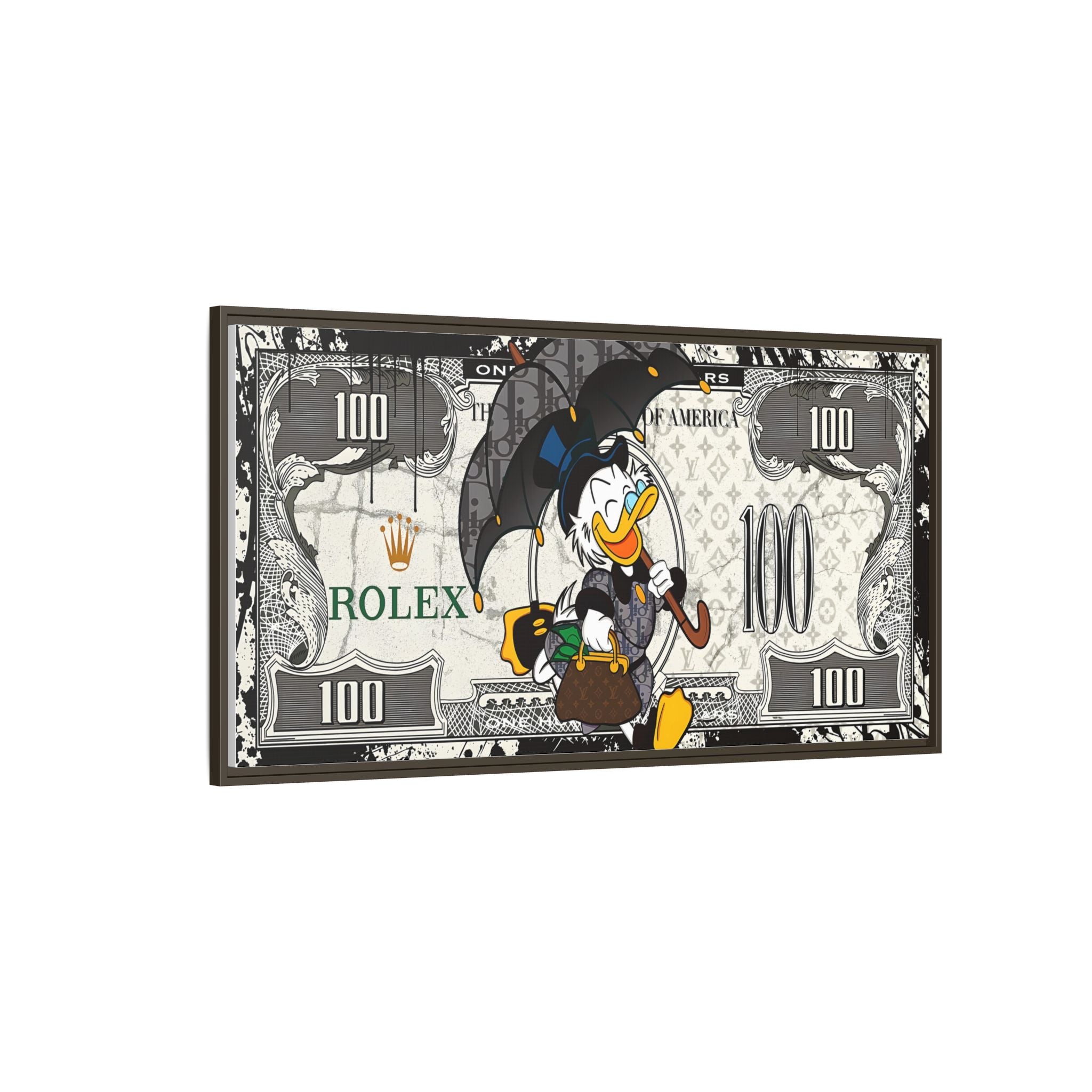 Duck Dynasty of Luxury: Pop Art Fashion Icon, Disney Meets High-End Branding, Urban Street Art Elegance - Canvas Wall Art