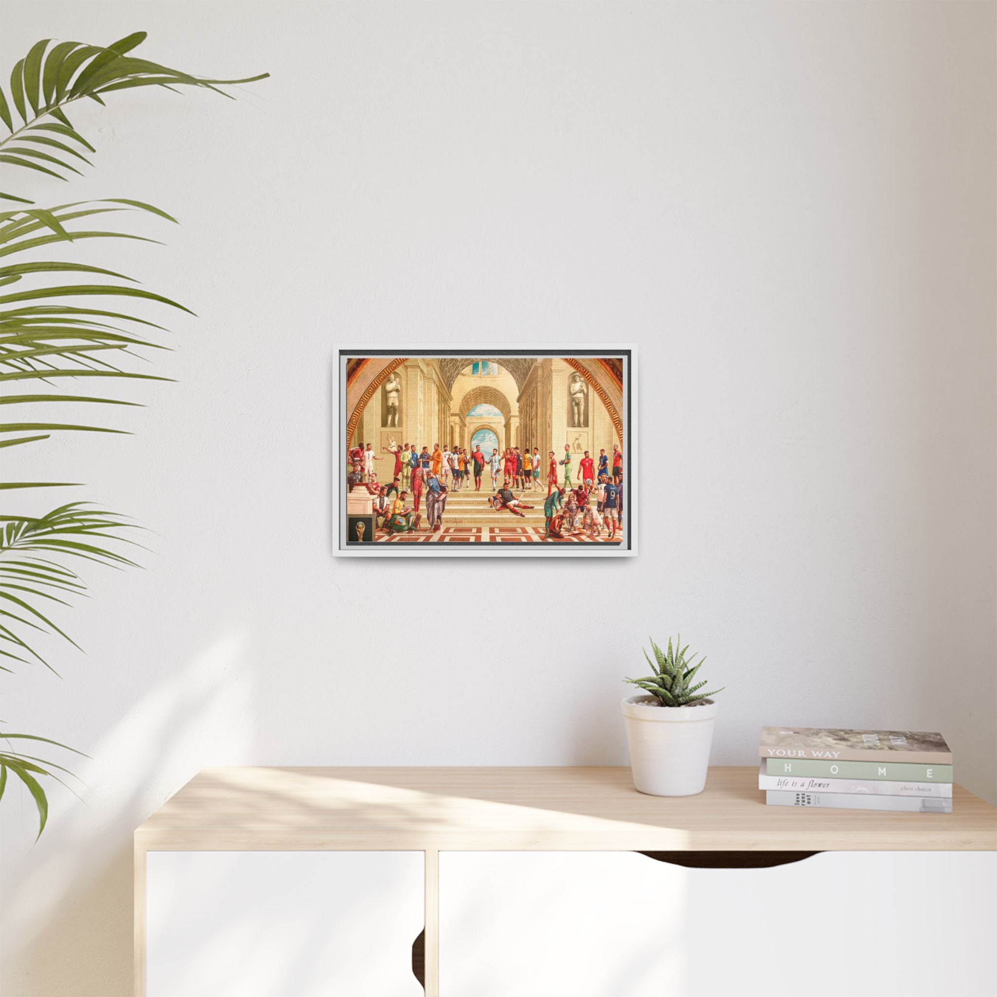 Pantheon of Football Glory: World Cup 2022 Immortalized, Global Soccer Legends Memorialized - Canvas Wall Art