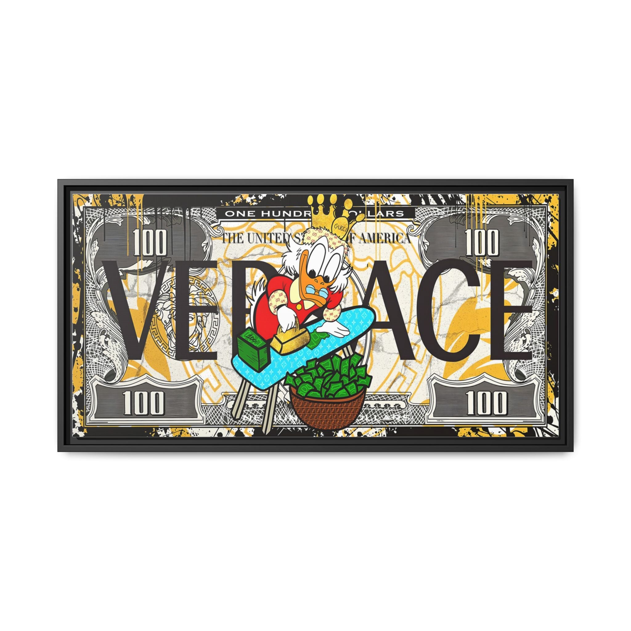 Duckonomics: Pop Art Currency Remix, Urban Financial Whimsy - Canvas Wall Art