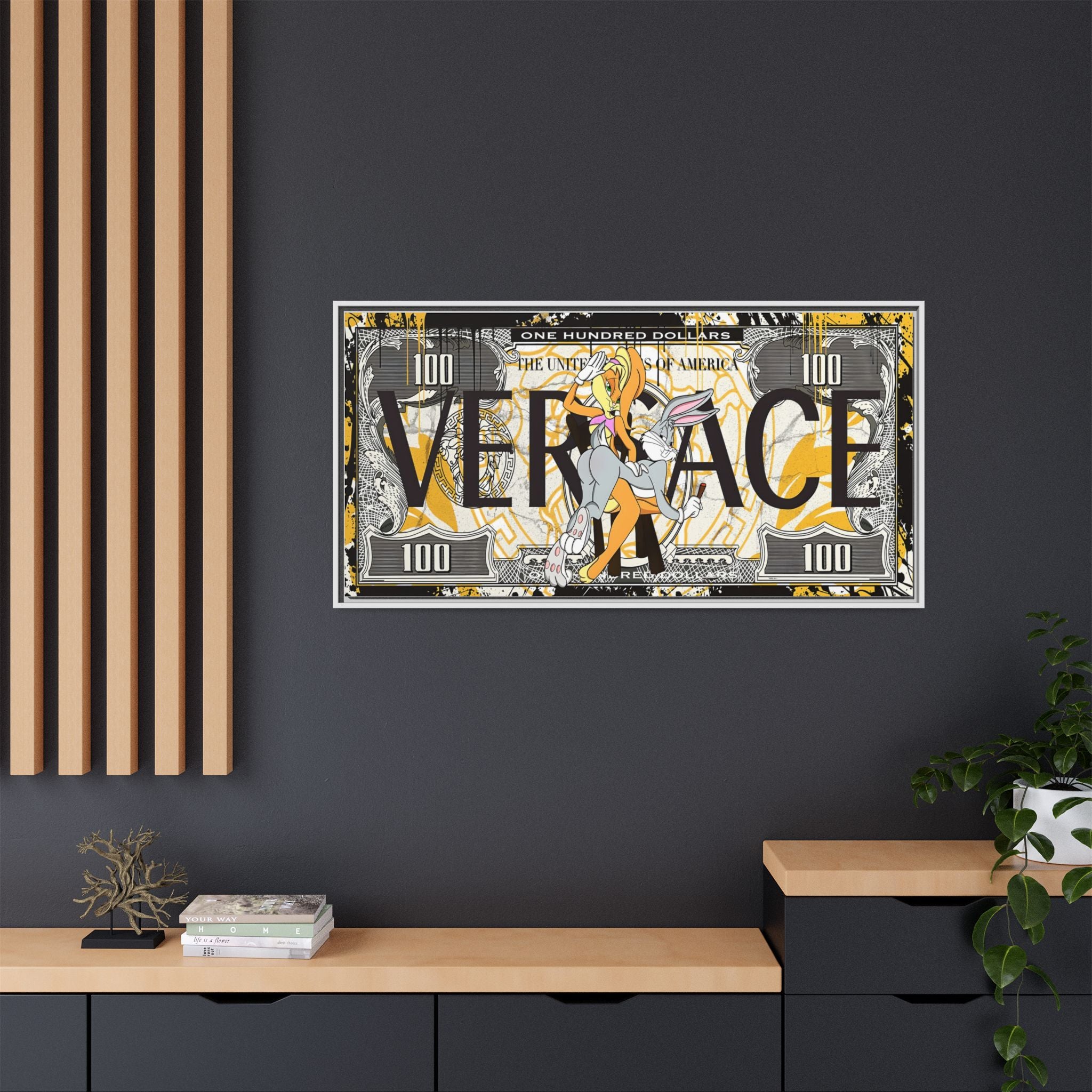 Bunny Benjamins: Pop Art Currency Remix, Looney Tunes Luxury Reimagined - Canvas Wall Art