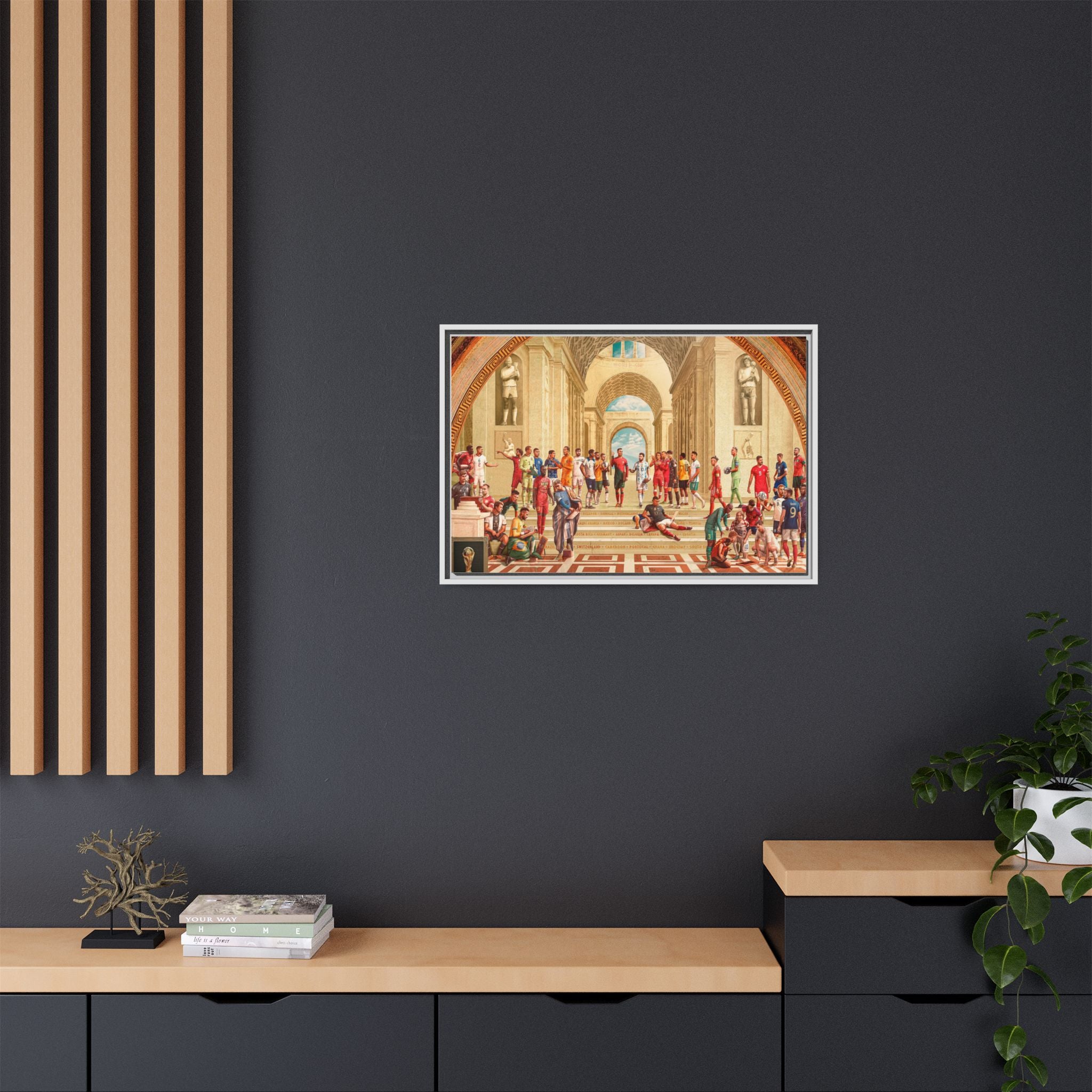 Pantheon of Football Glory: World Cup 2022 Immortalized, Global Soccer Legends Memorialized - Canvas Wall Art