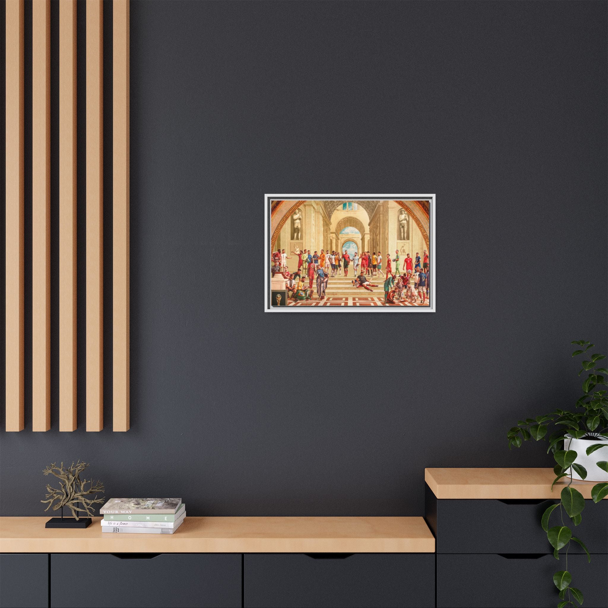 Pantheon of Football Glory: World Cup 2022 Immortalized, Global Soccer Legends Memorialized - Canvas Wall Art