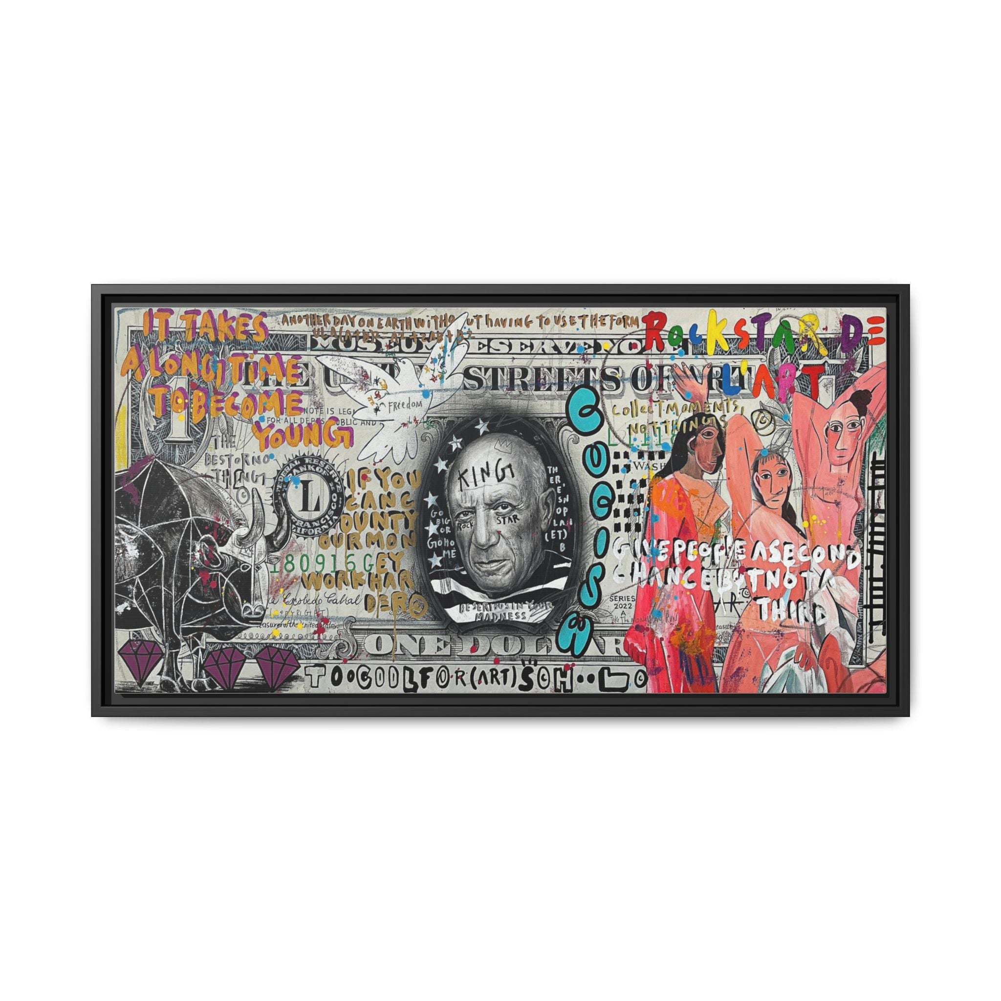 Cultural Remix: Pop Art Portrait, Street Art Legacy, Contemporary Expression - Canvas Wall Art