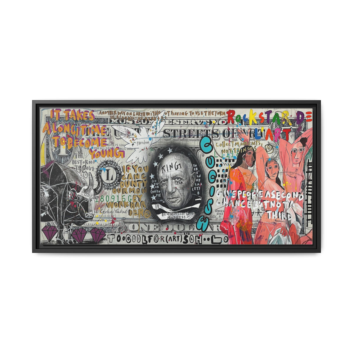 Cultural Remix: Pop Art Portrait, Street Art Legacy, Contemporary Expression - Canvas Wall Art