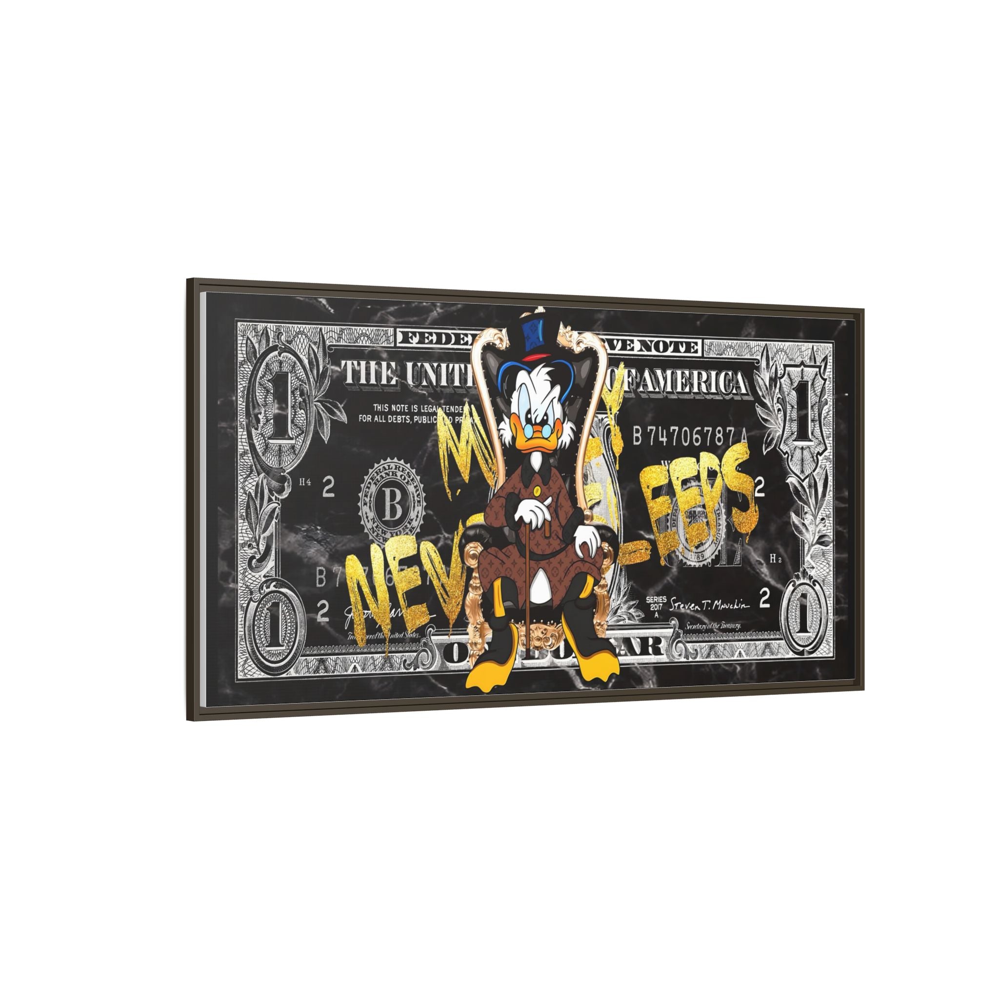 Feds and Feathers: Pop Art Currency Remix, Cartoon Financial Commentary - Canvas Wall Art