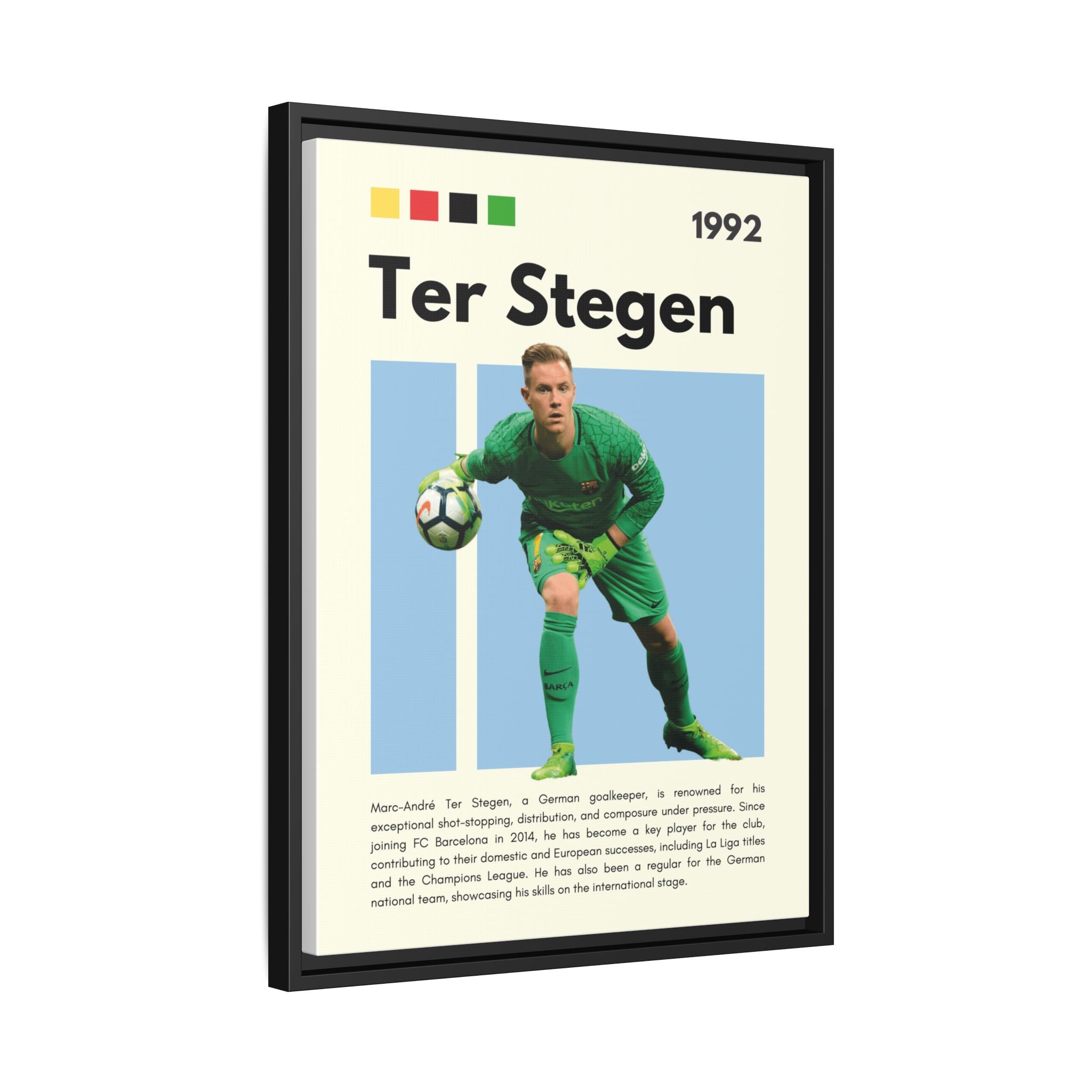 Ter Stegen: Guardian of Barcelona - Canvas Wall Art