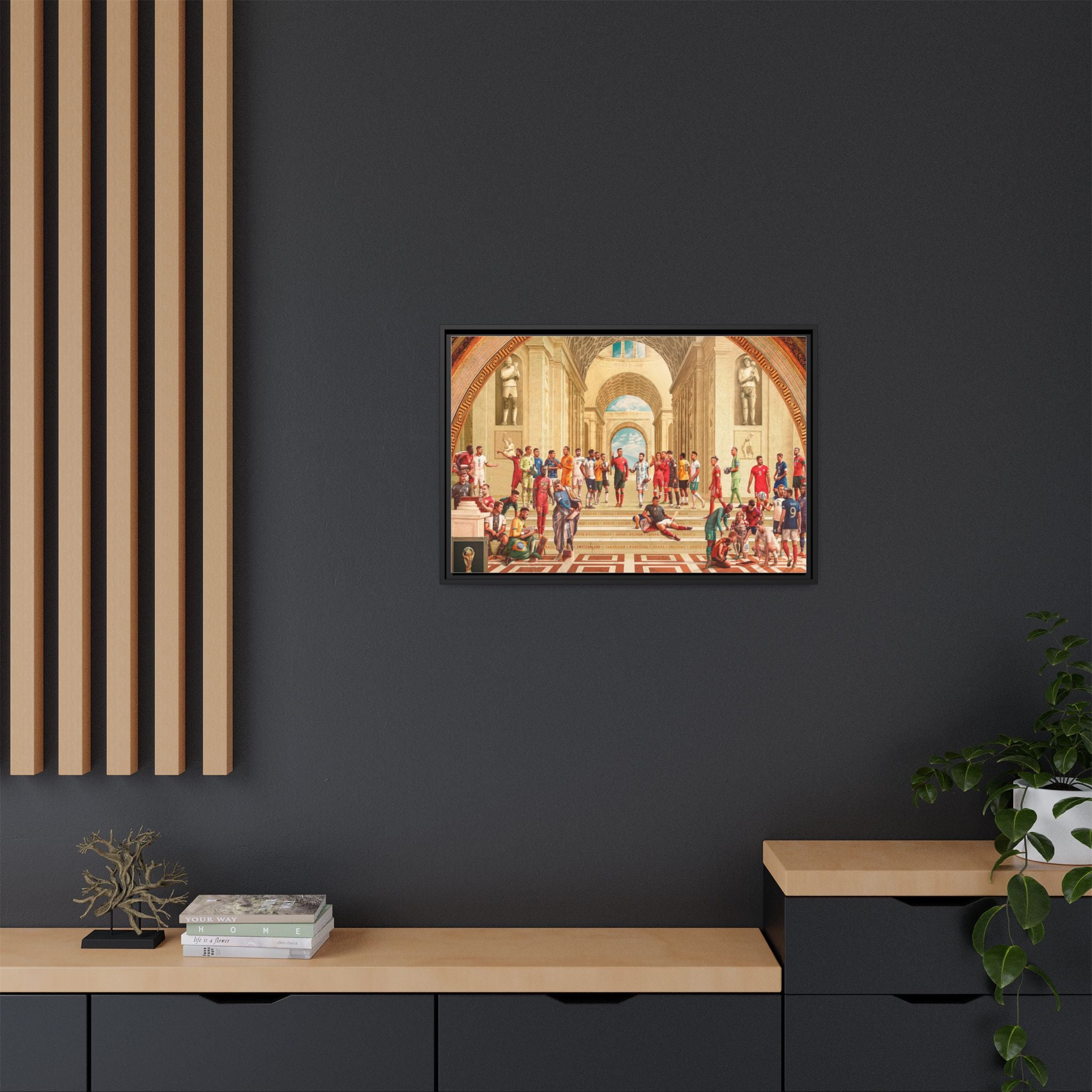 Pantheon of Football Glory: World Cup 2022 Immortalized, Global Soccer Legends Memorialized - Canvas Wall Art