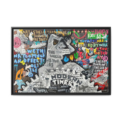 Urban Kaleidoscope: Street Art Fusion, Visual Commentary, Graffiti Narrative - Canvas Wall Art