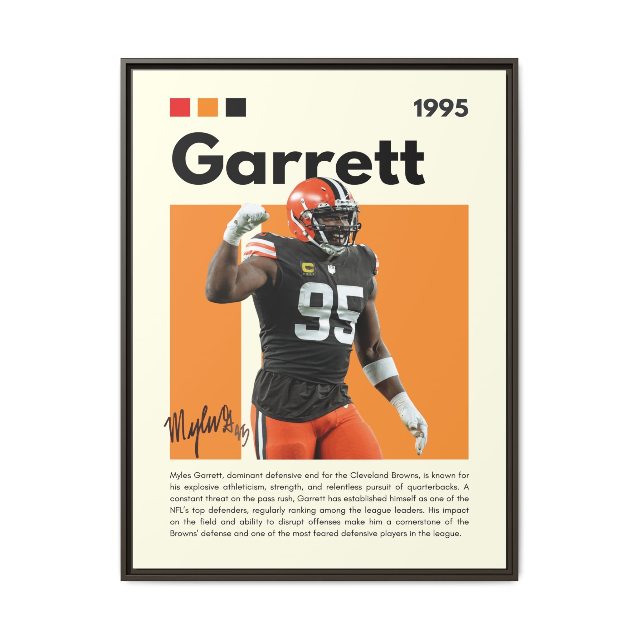 Myles Garrett: Beast of the Browns - Canvas Wall Art