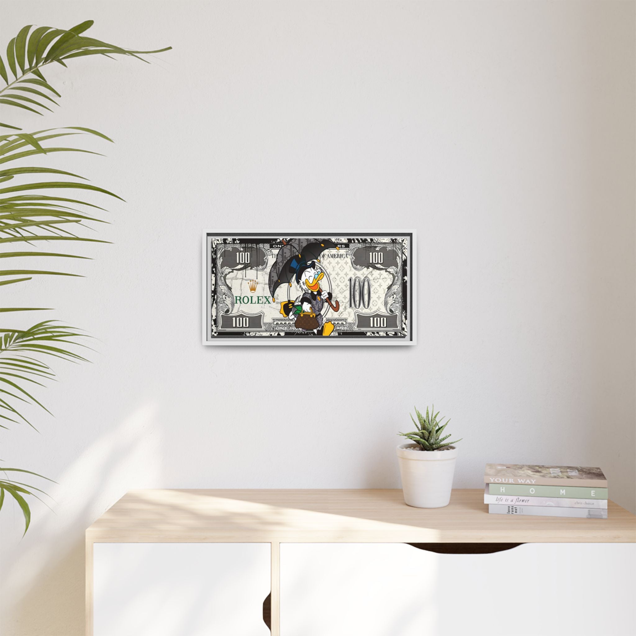 Duck Dynasty of Luxury: Pop Art Fashion Icon, Disney Meets High-End Branding, Urban Street Art Elegance - Canvas Wall Art