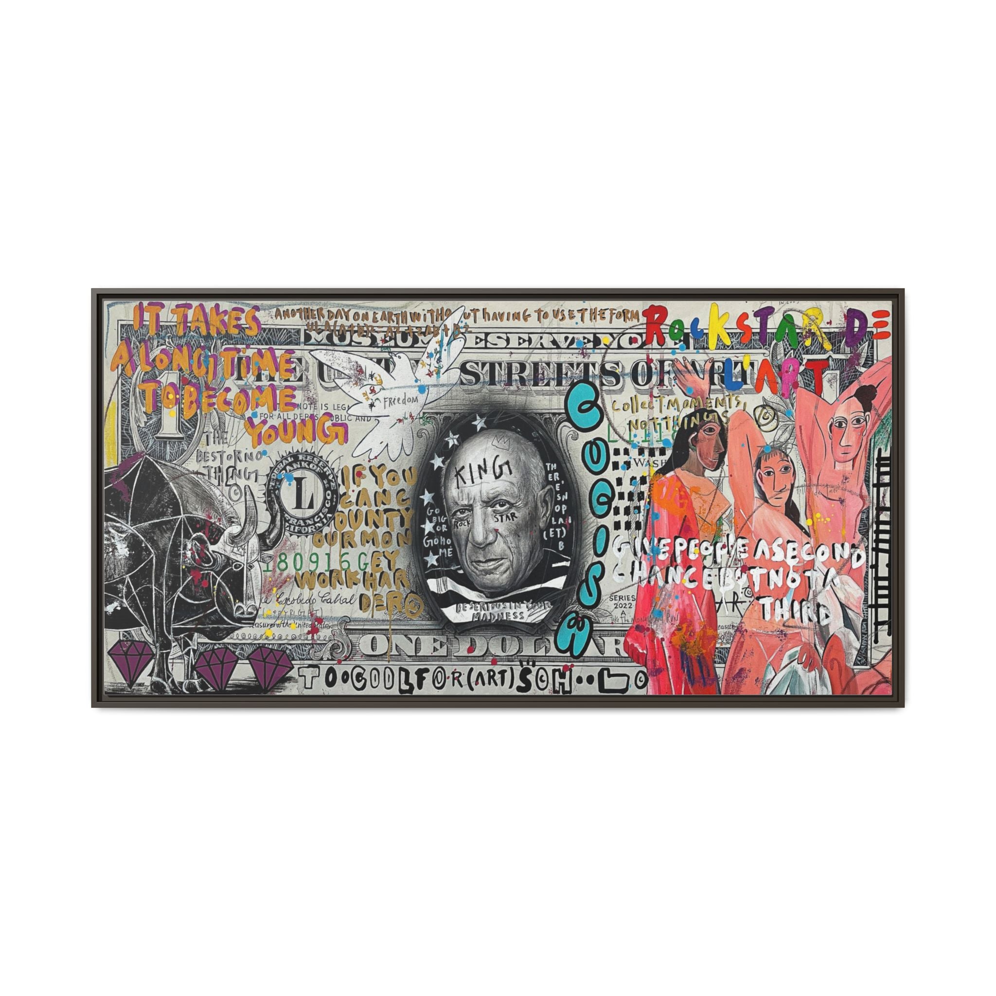 Cultural Remix: Pop Art Portrait, Street Art Legacy, Contemporary Expression - Canvas Wall Art