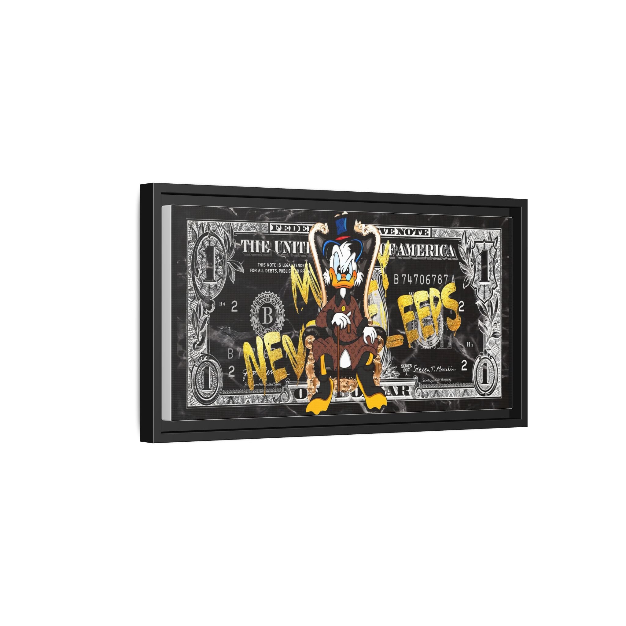 Feds and Feathers: Pop Art Currency Remix, Cartoon Financial Commentary - Canvas Wall Art