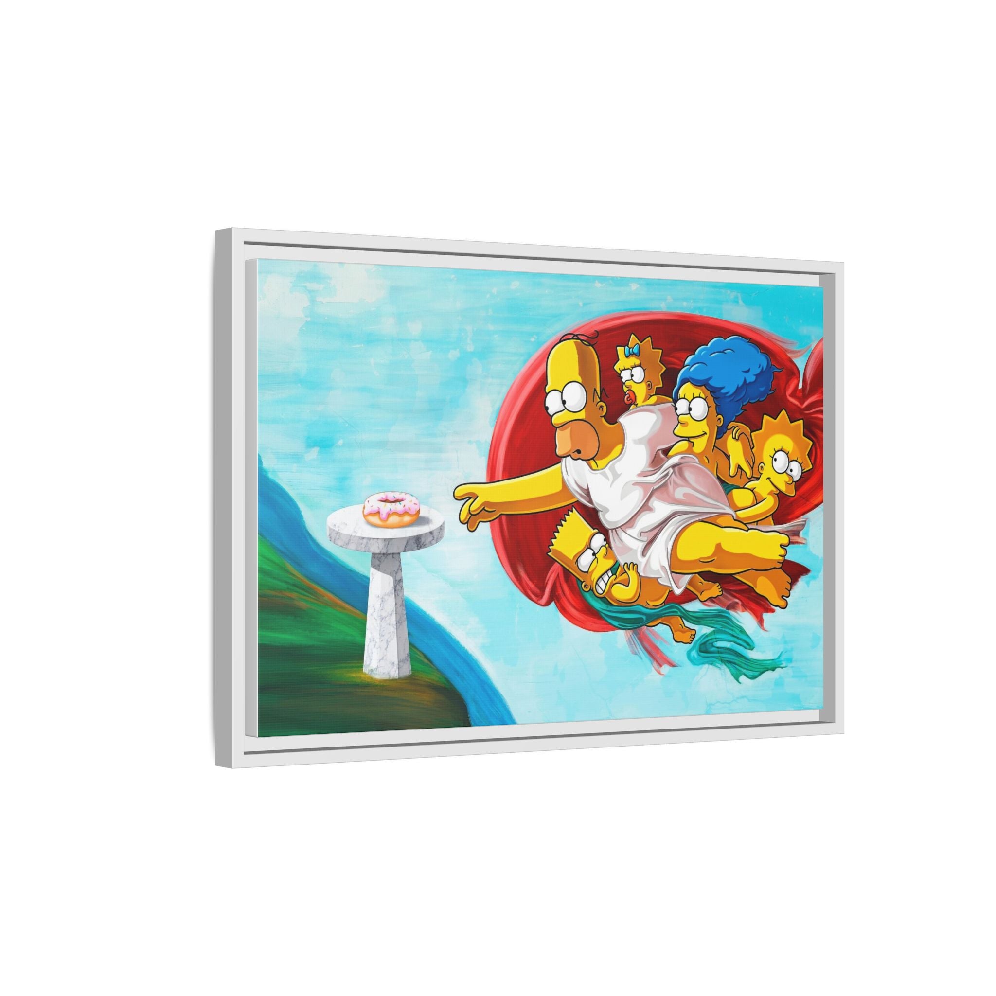 The Simpsons' Last Supper: Pop Culture Parody, Da Vinci Reimagined, Animated Comedy Masterpiece - Canvas Wall Art