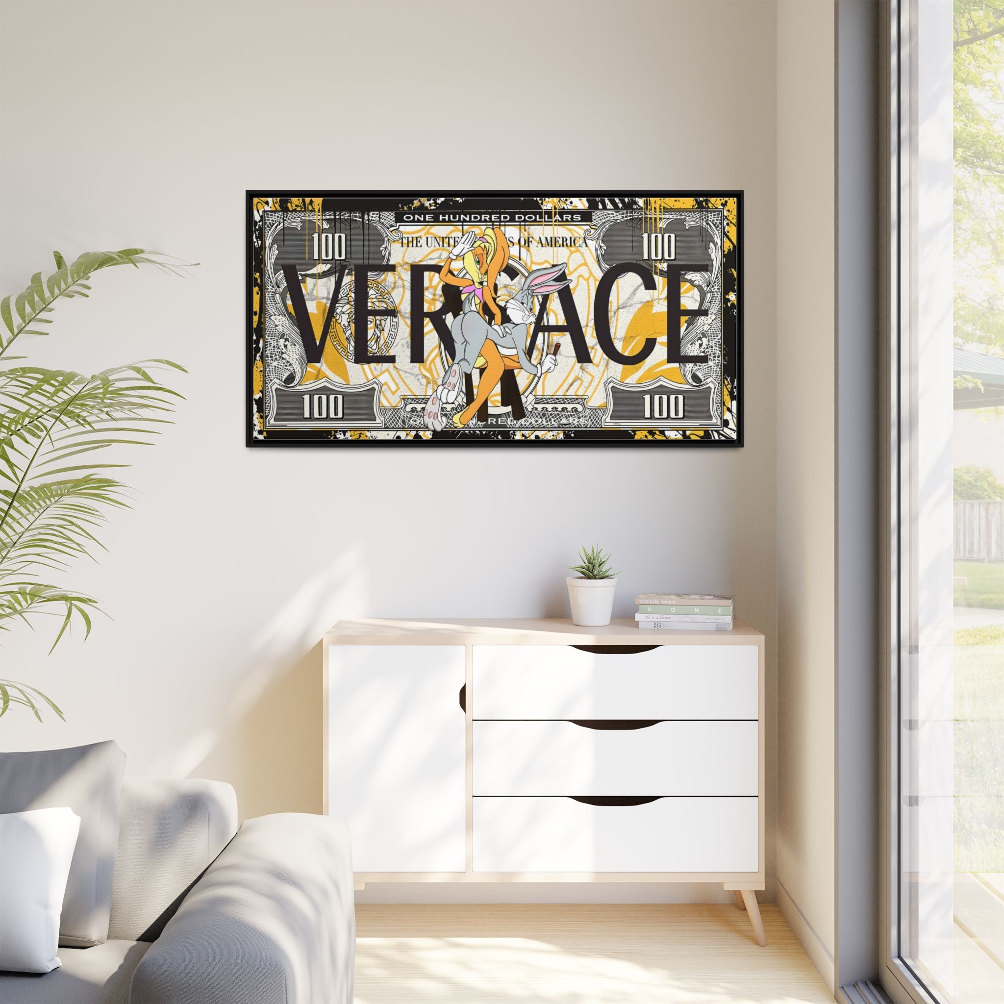Bunny Benjamins: Pop Art Currency Remix, Looney Tunes Luxury Reimagined - Canvas Wall Art