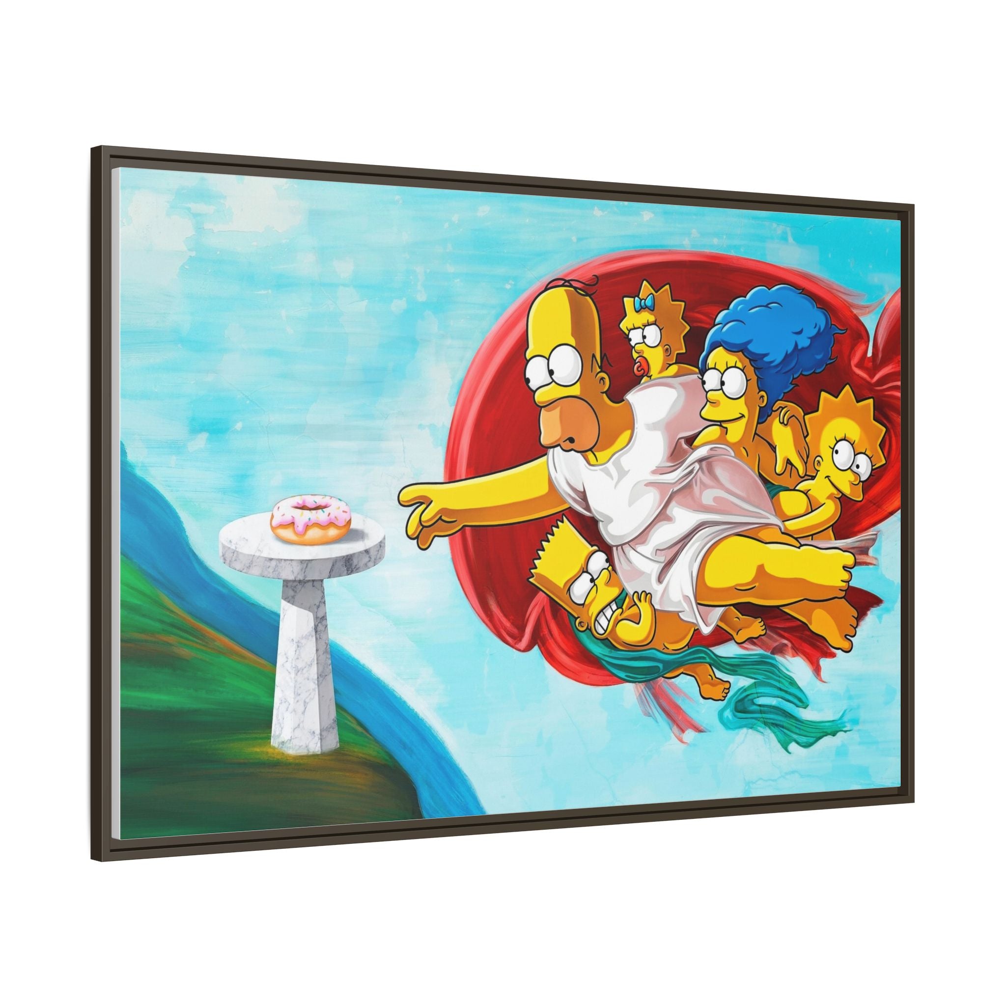 The Simpsons' Last Supper: Pop Culture Parody, Da Vinci Reimagined, Animated Comedy Masterpiece - Canvas Wall Art