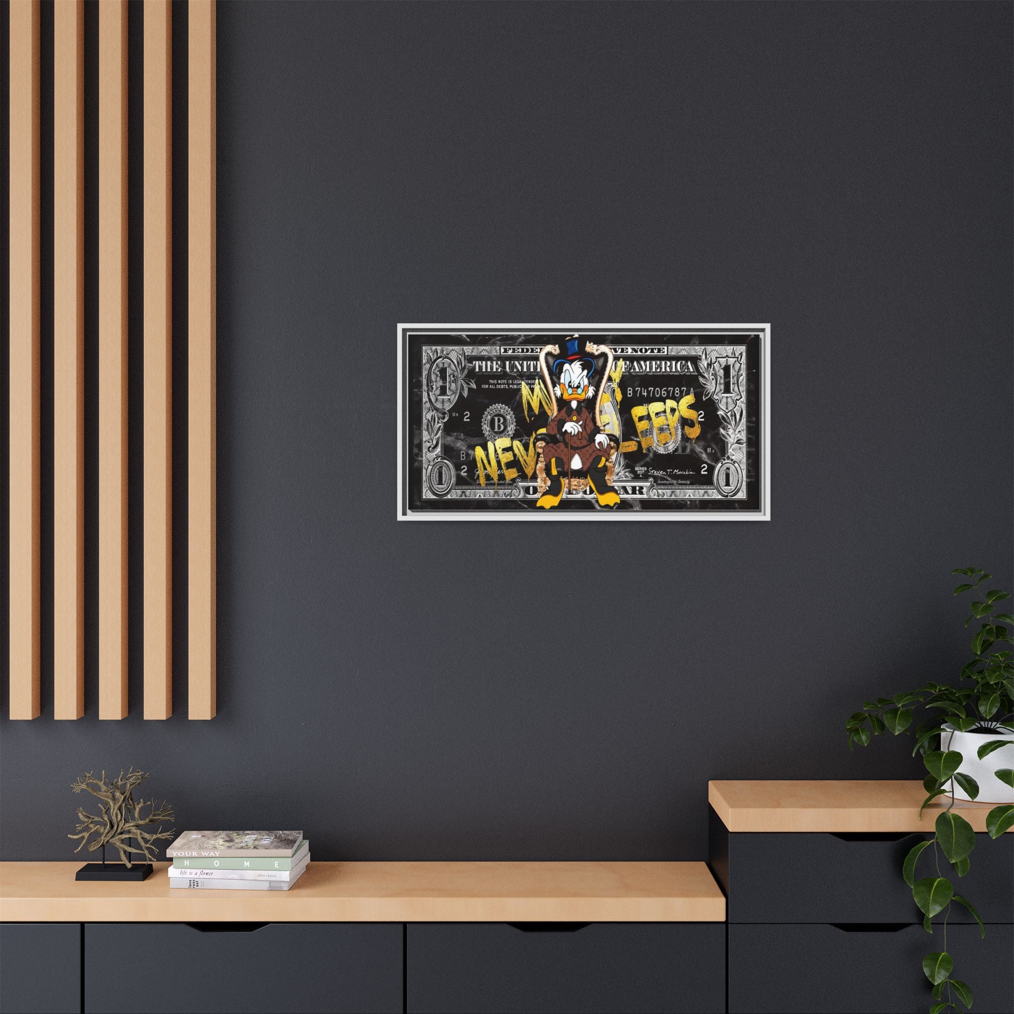 Feds and Feathers: Pop Art Currency Remix, Cartoon Financial Commentary - Canvas Wall Art
