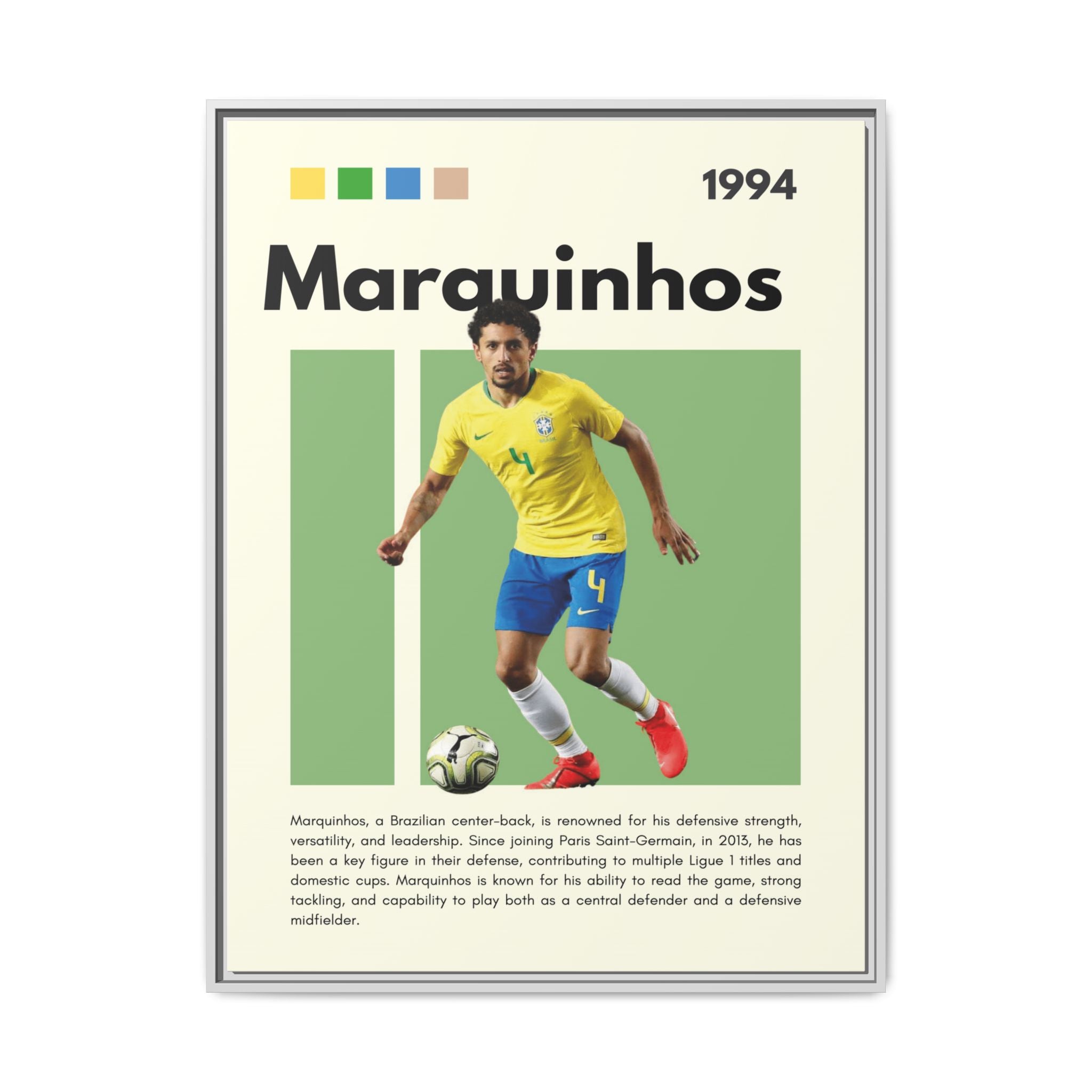 Marquinhos: Defensive Maestro - Canvas Wall Art