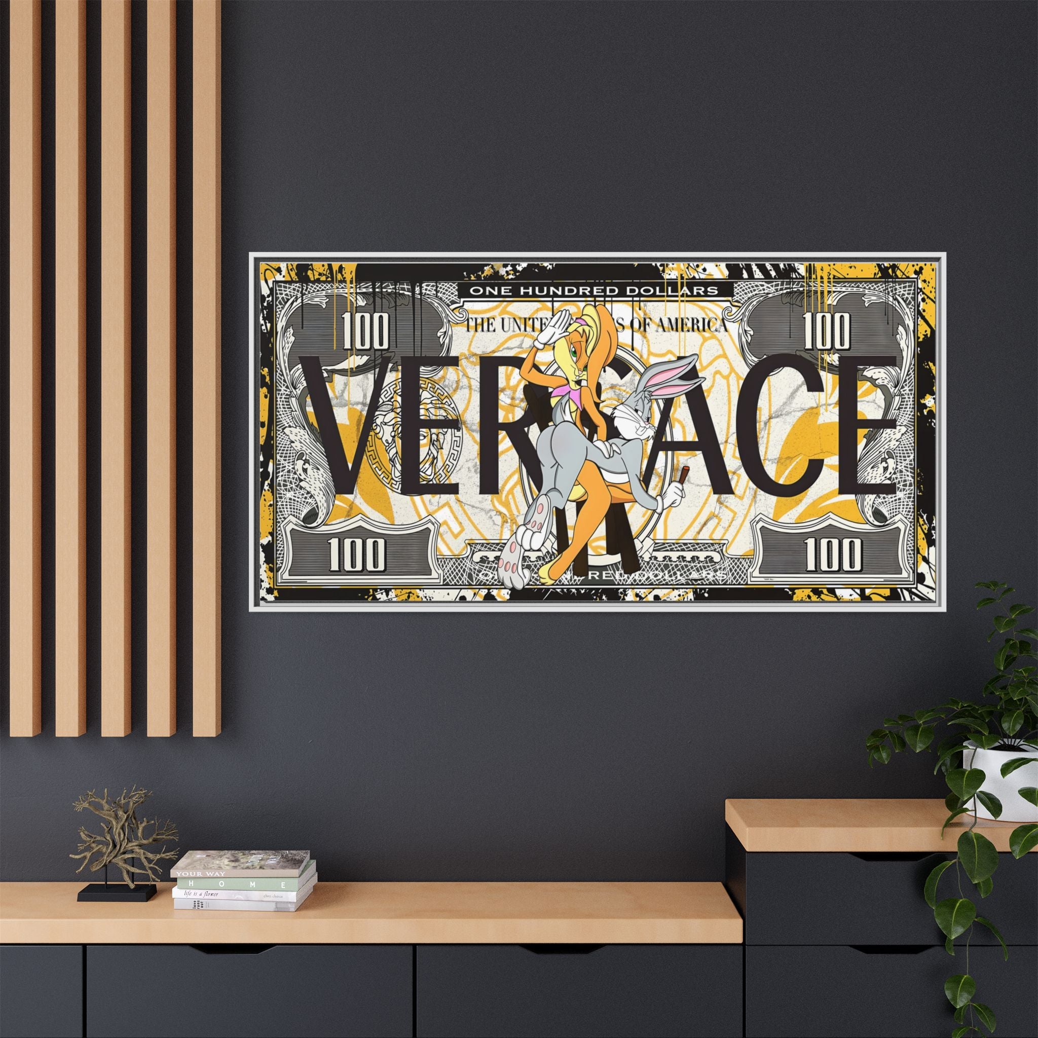 Bunny Benjamins: Pop Art Currency Remix, Looney Tunes Luxury Reimagined - Canvas Wall Art