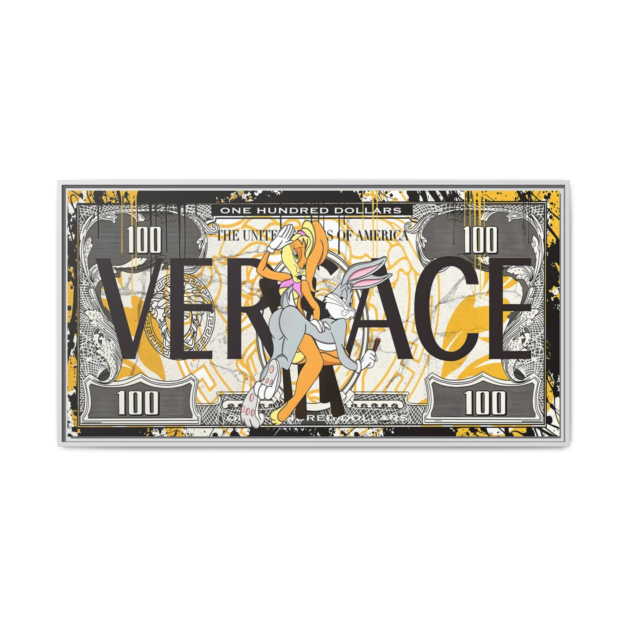 Bunny Benjamins: Pop Art Currency Remix, Looney Tunes Luxury Reimagined - Canvas Wall Art