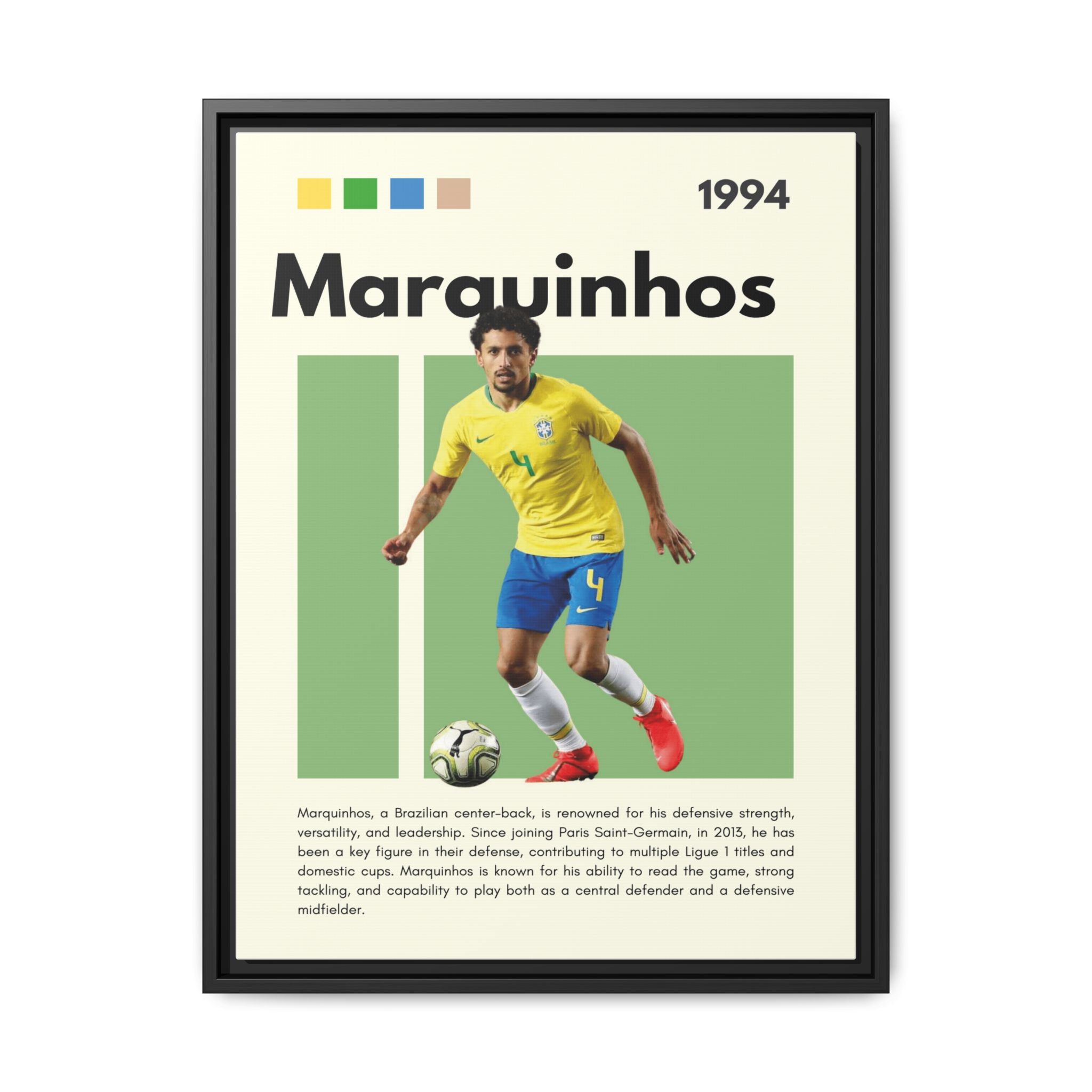 Marquinhos: Defensive Maestro - Canvas Wall Art