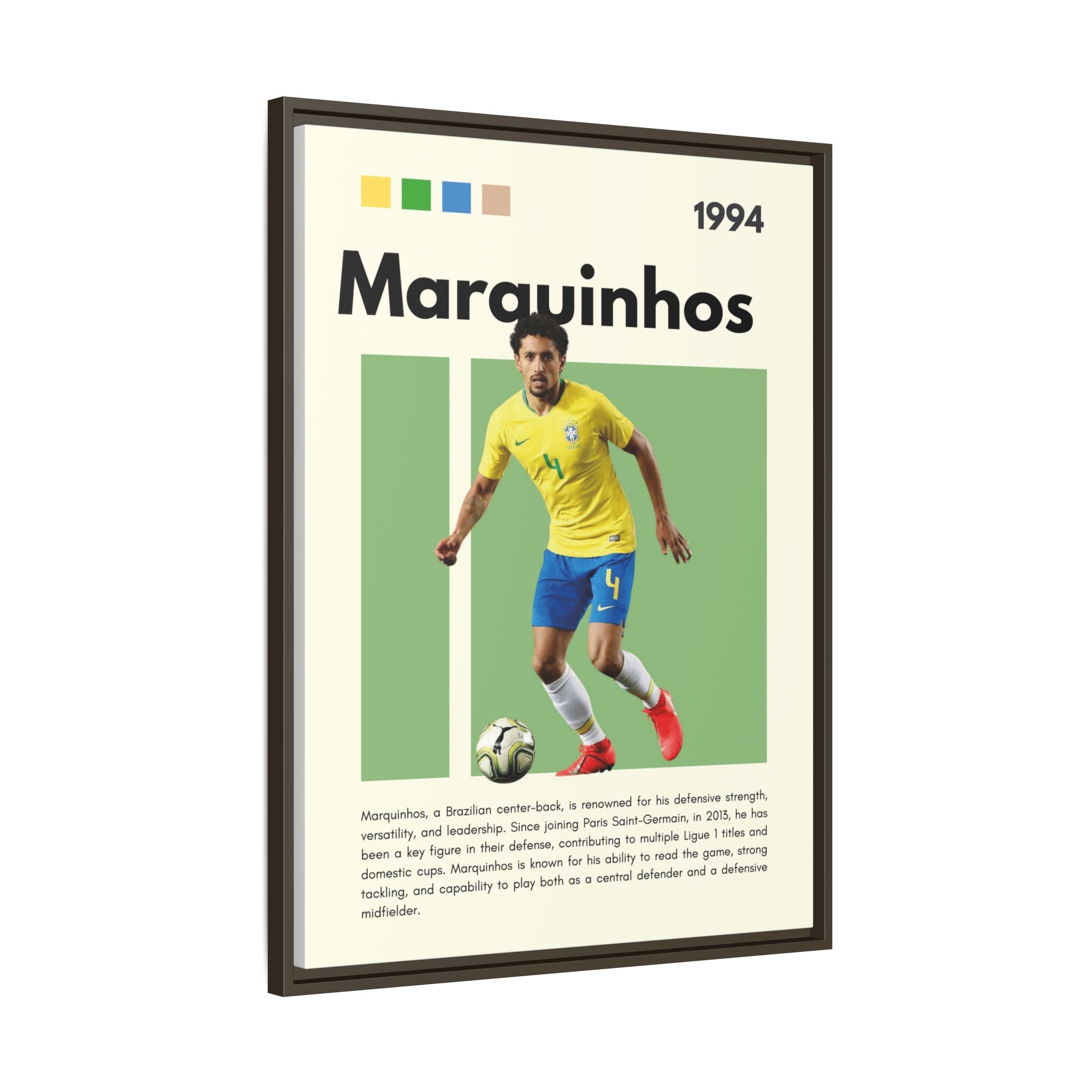 Marquinhos: Defensive Maestro - Canvas Wall Art